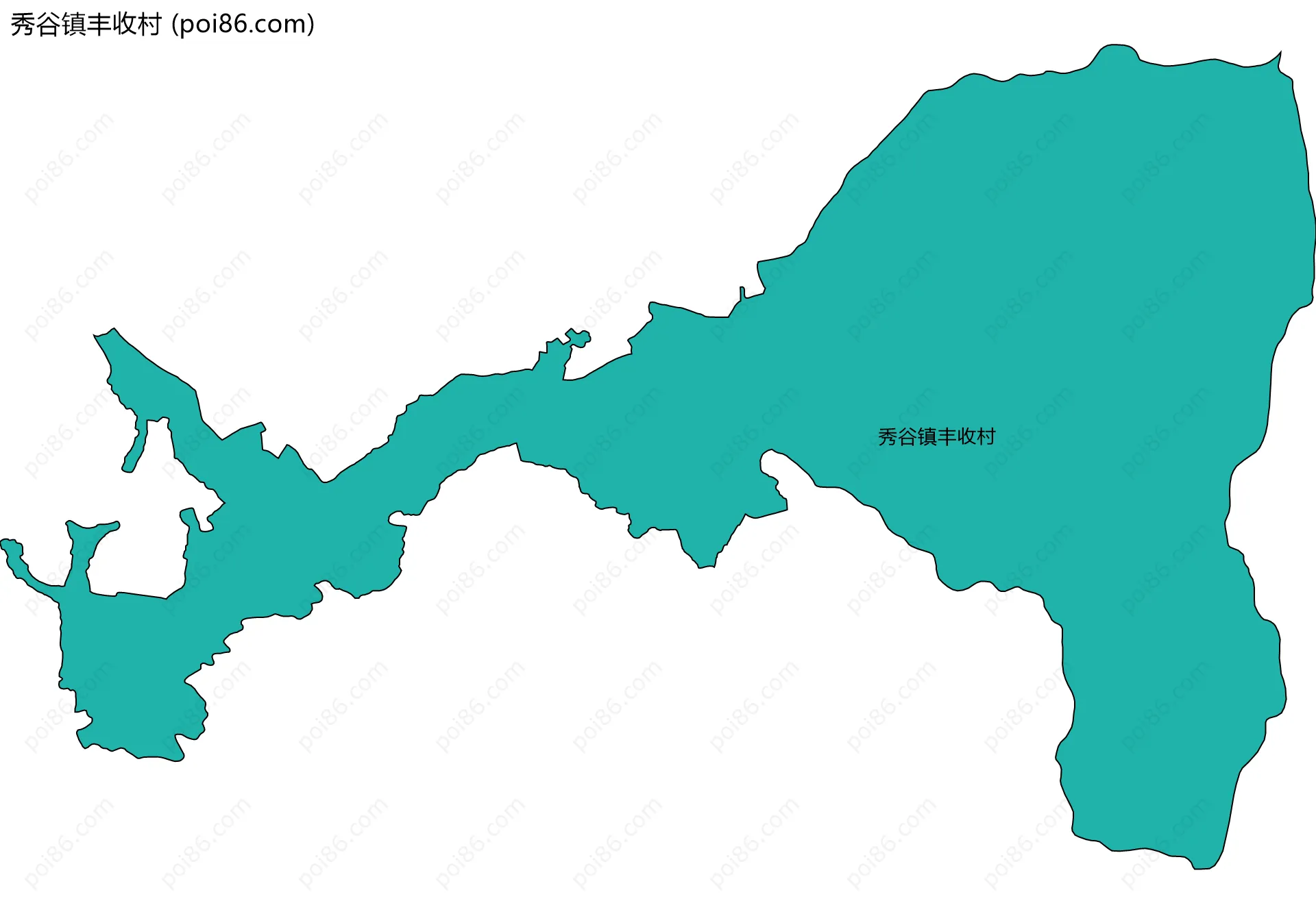 秀谷镇丰收村边界地图