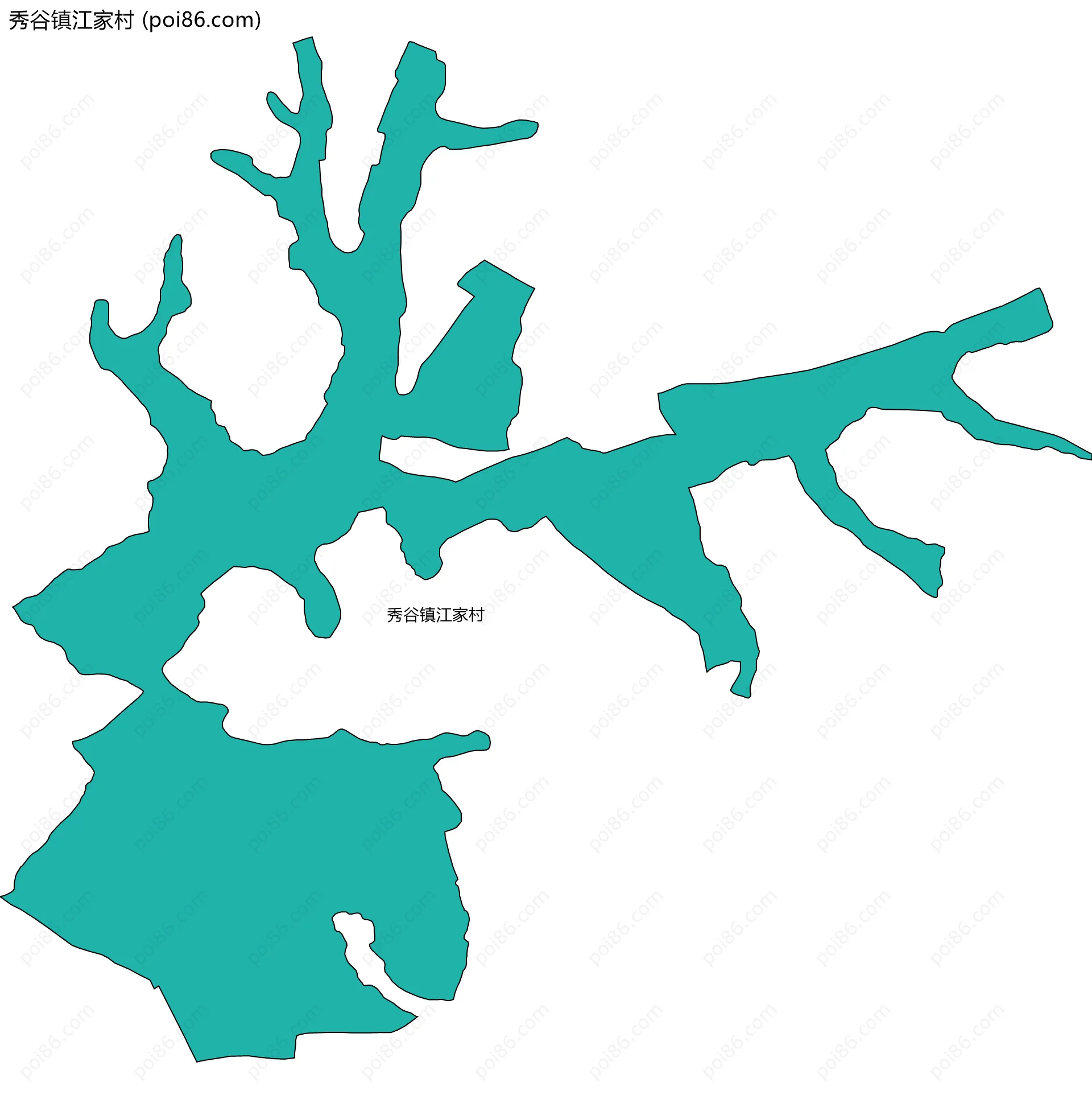 秀谷镇江家村边界地图