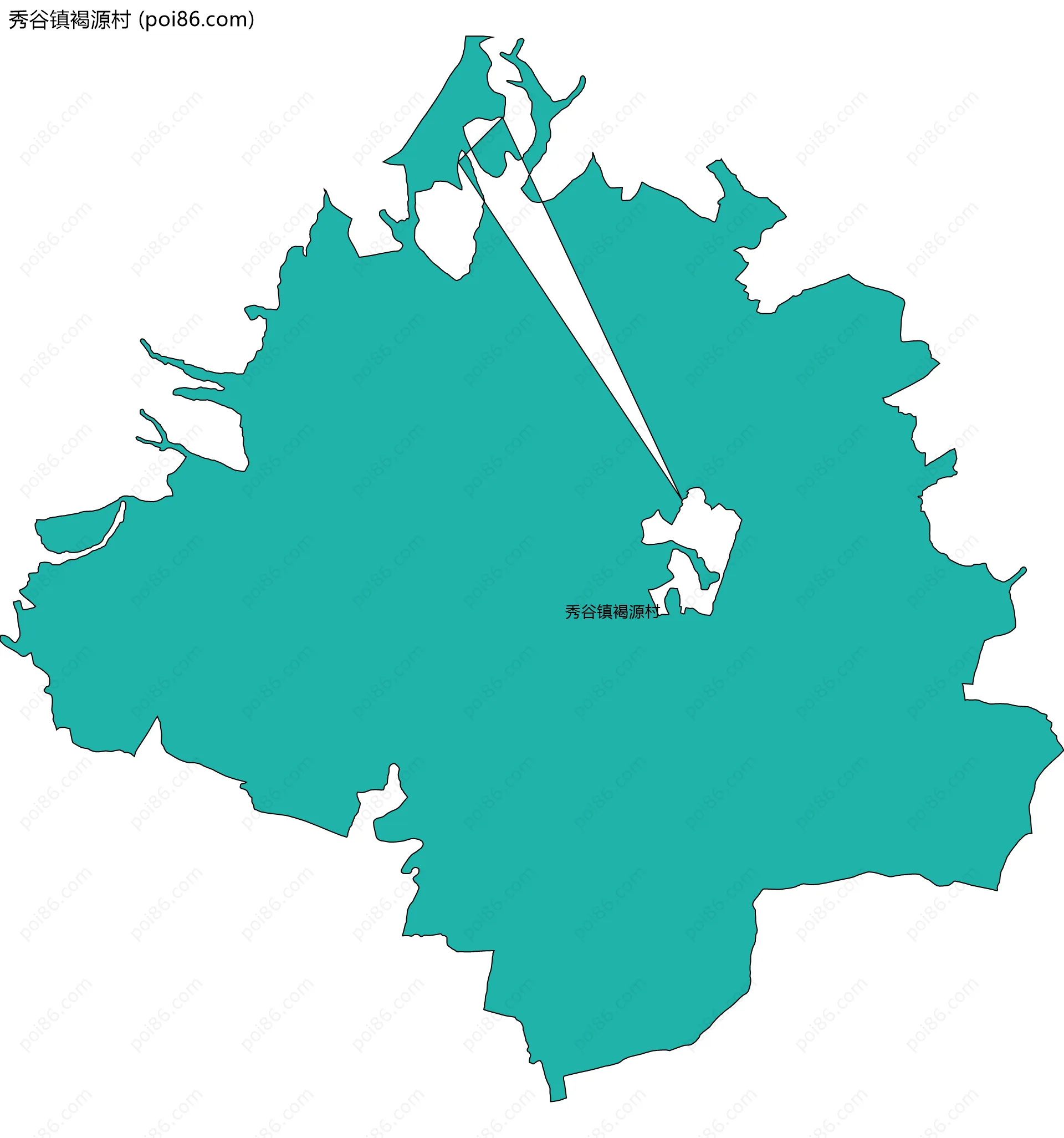 秀谷镇褐源村边界地图