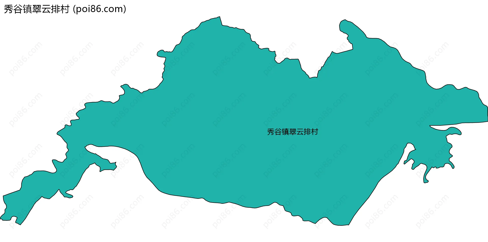 秀谷镇翠云排村边界地图