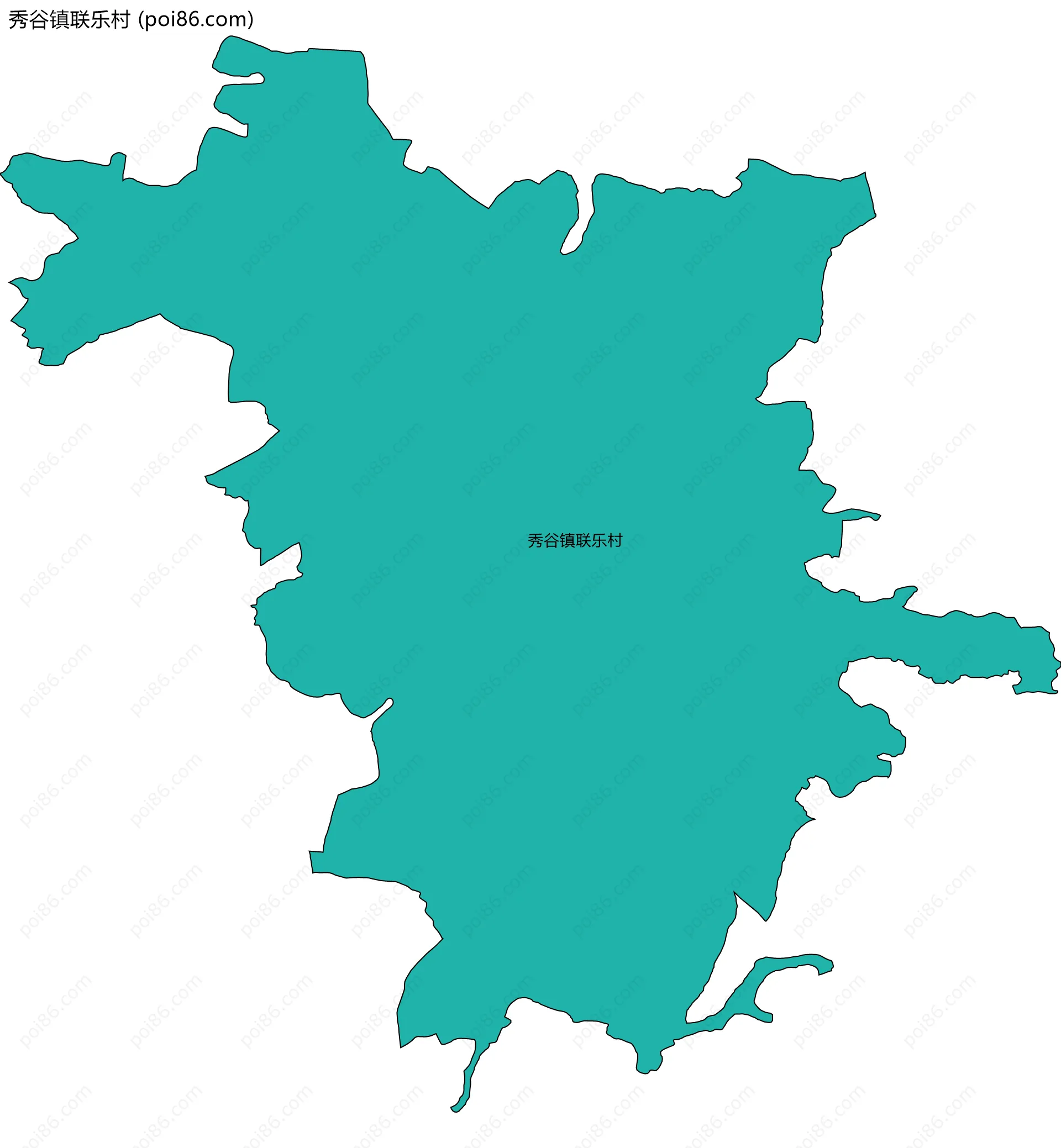 秀谷镇联乐村边界地图