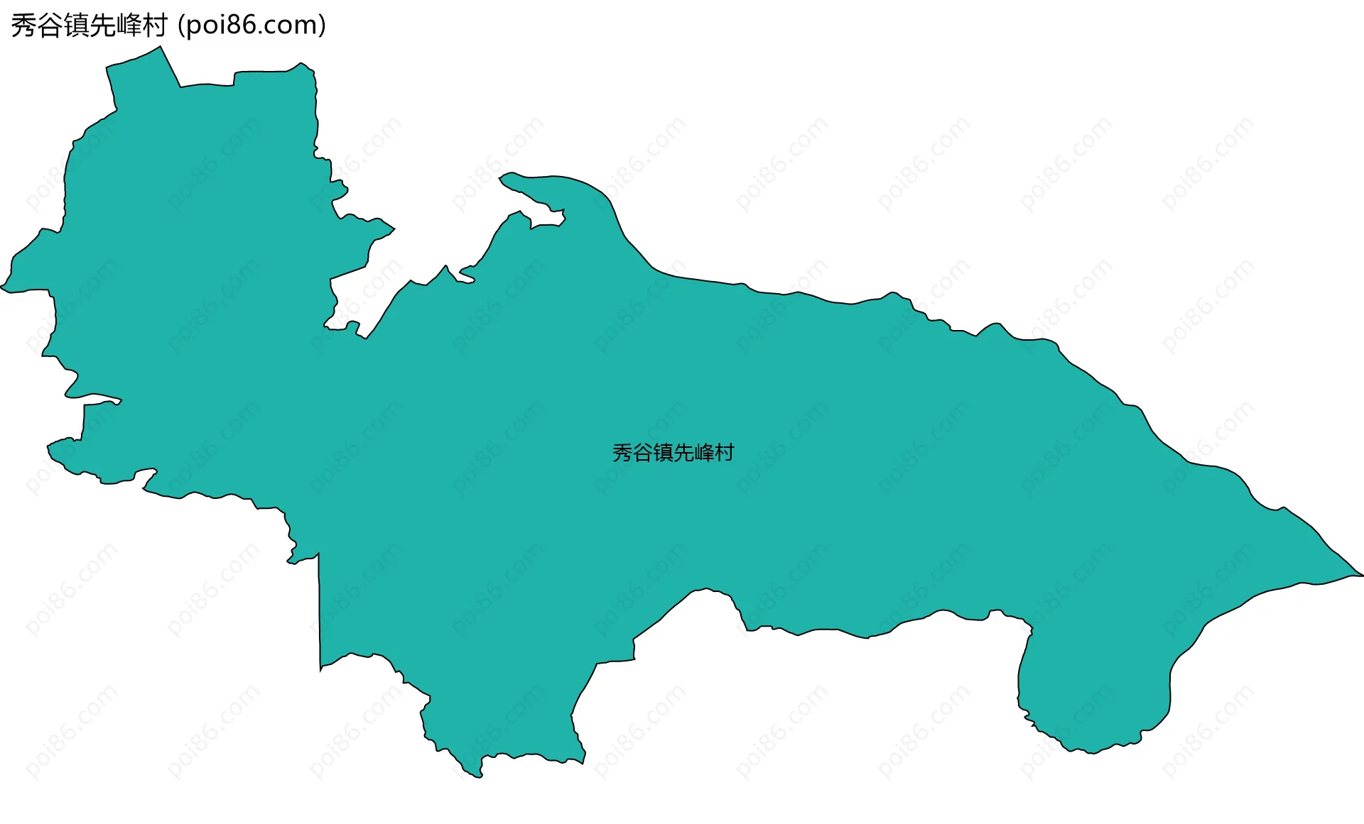 秀谷镇先峰村边界地图