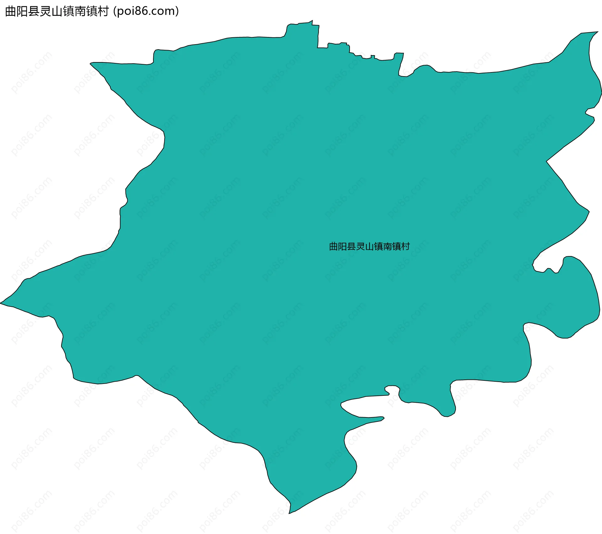 曲阳县灵山镇南镇村边界地图