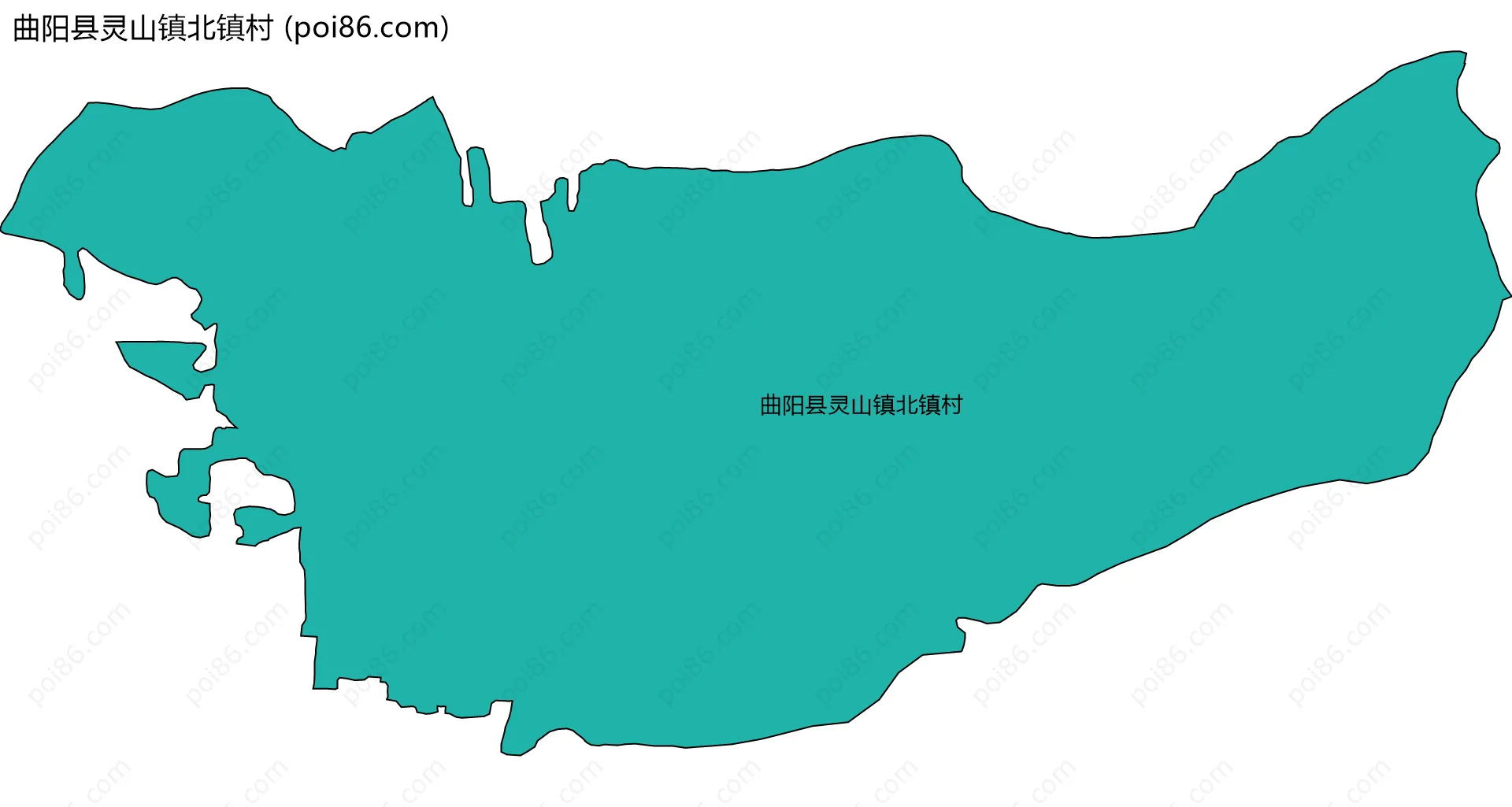 曲阳县灵山镇北镇村边界地图
