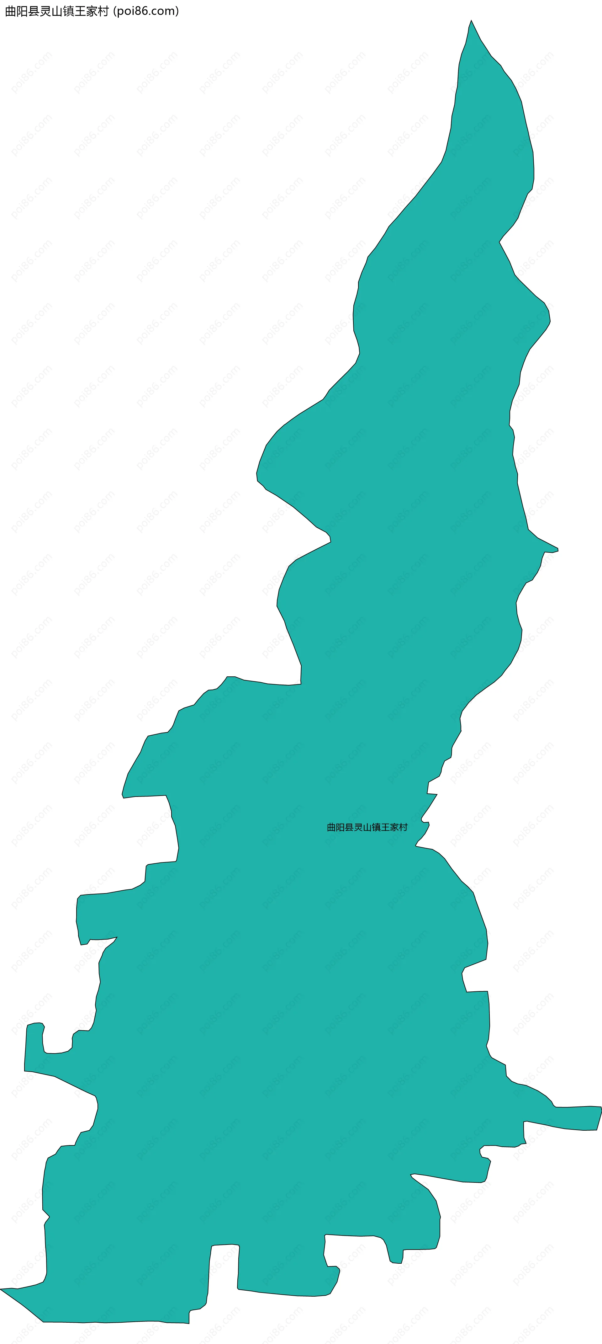 曲阳县灵山镇王家村边界地图