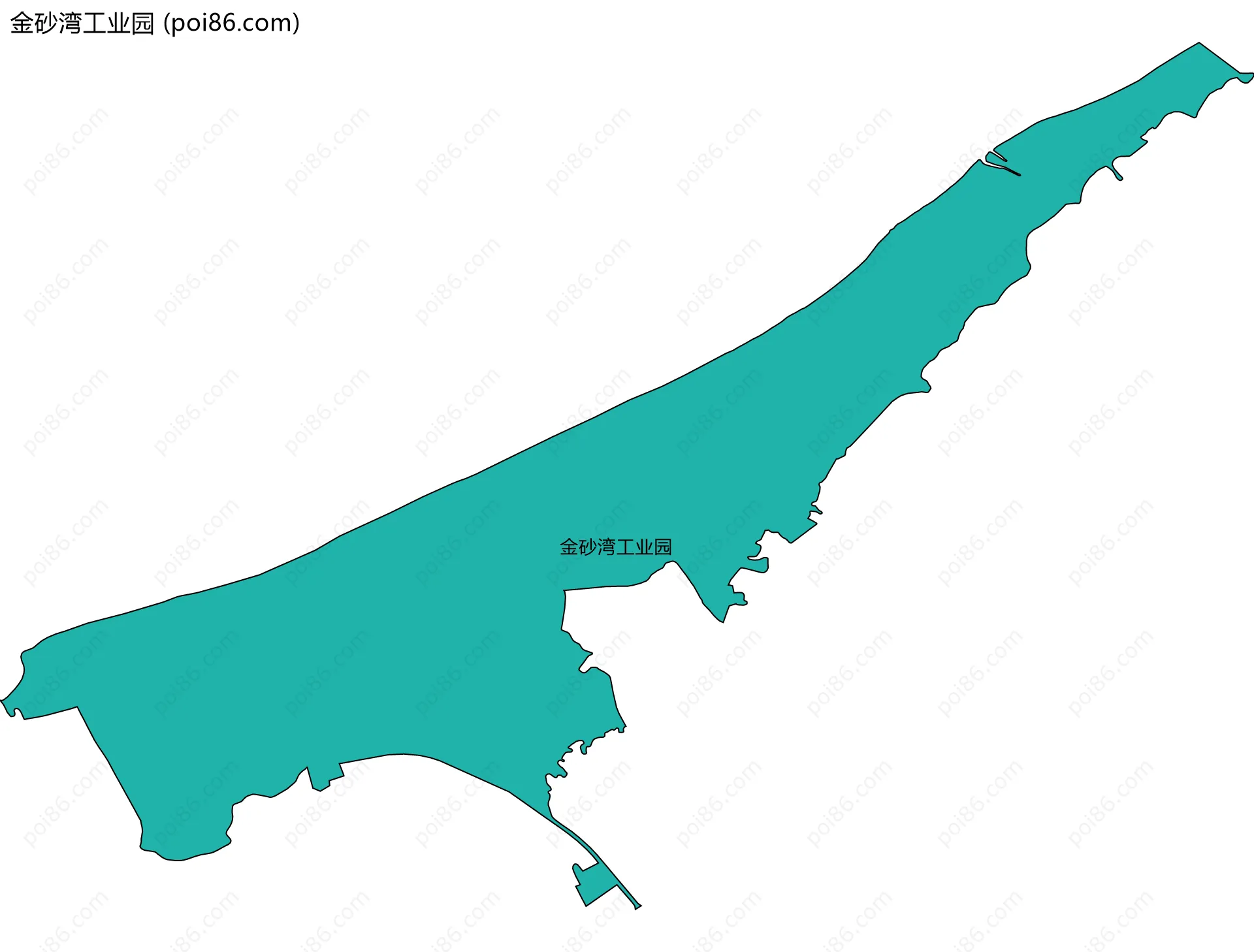 金砂湾工业园边界地图