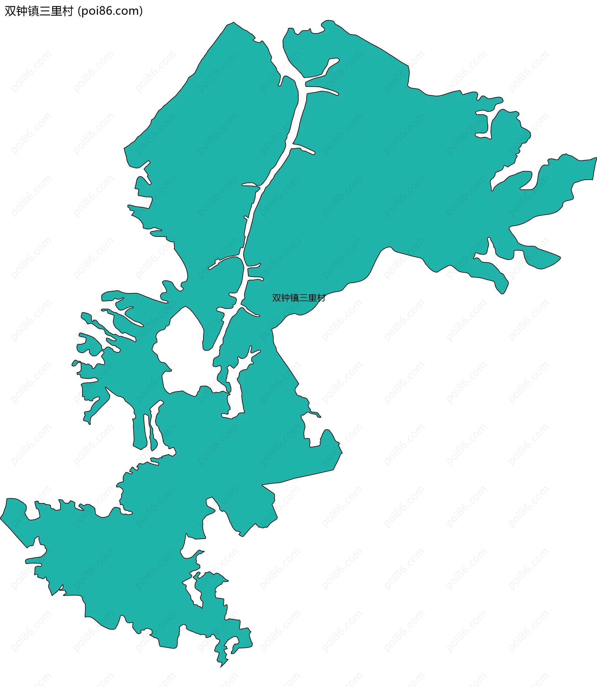 双钟镇三里村边界地图