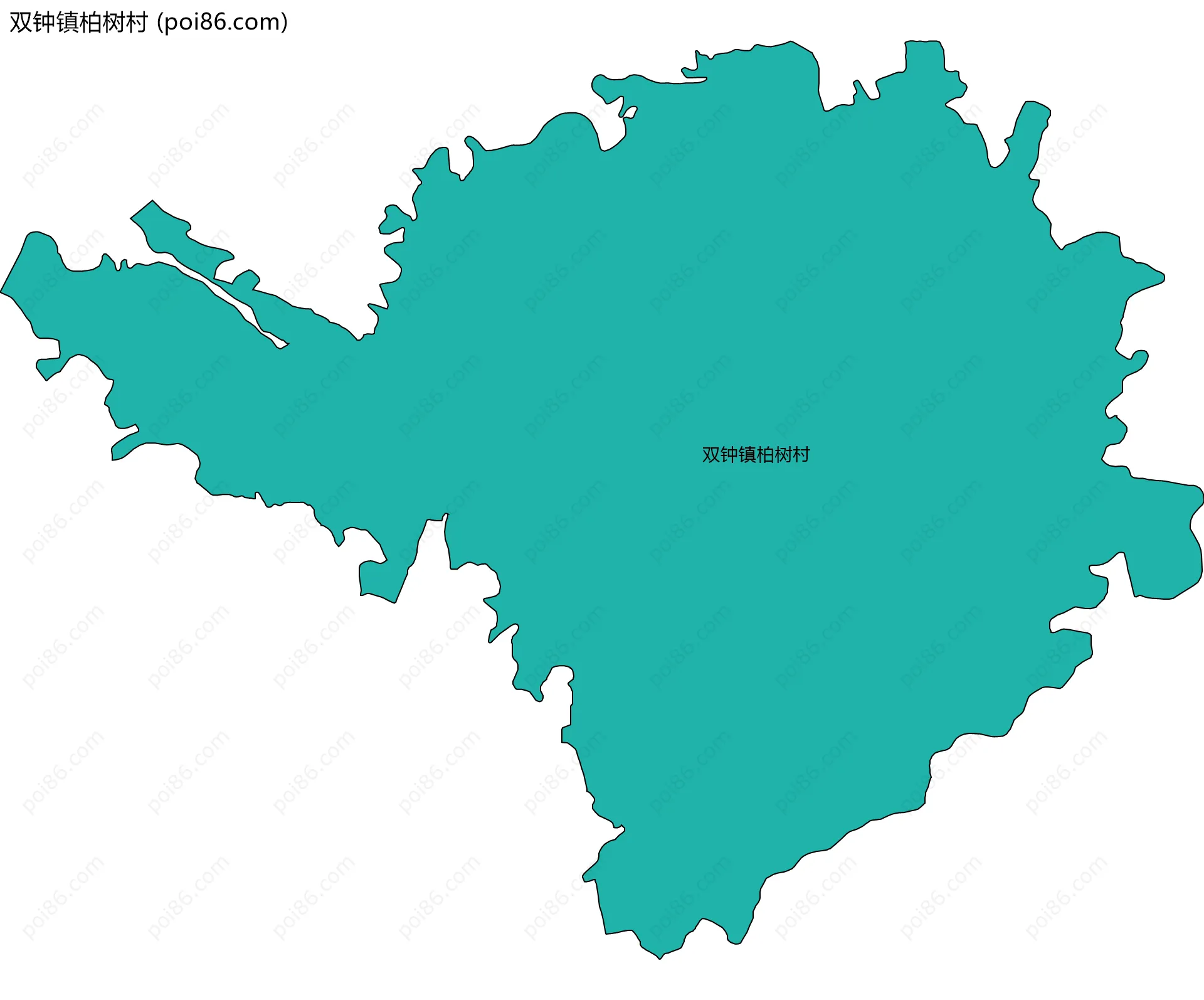 双钟镇柏树村边界地图
