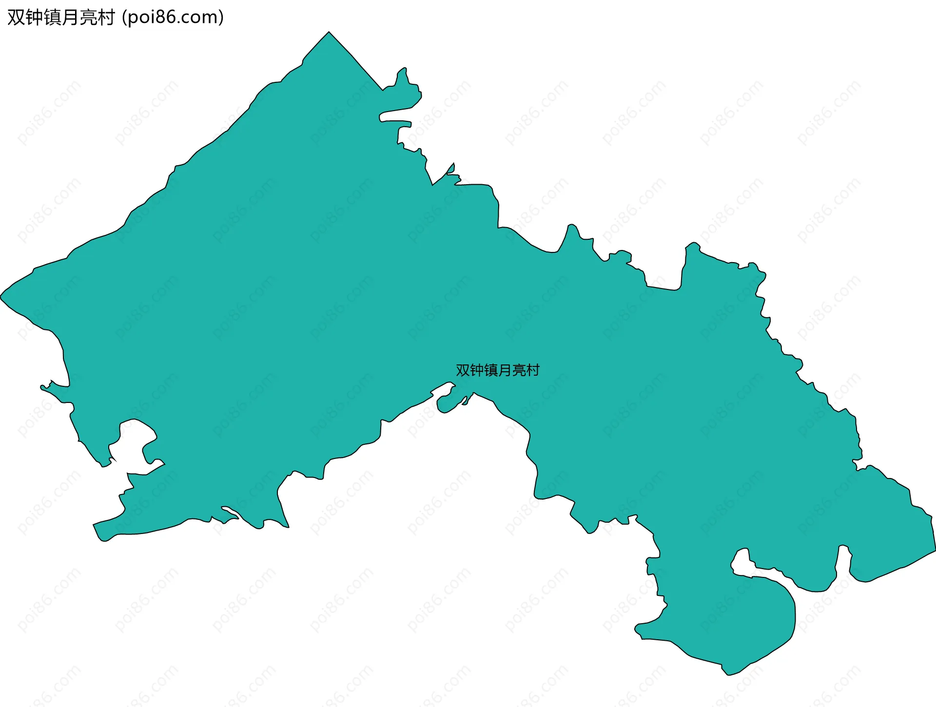 双钟镇月亮村边界地图