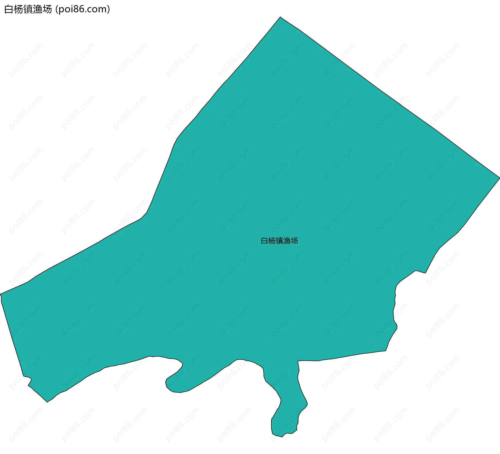 白杨镇渔场边界地图