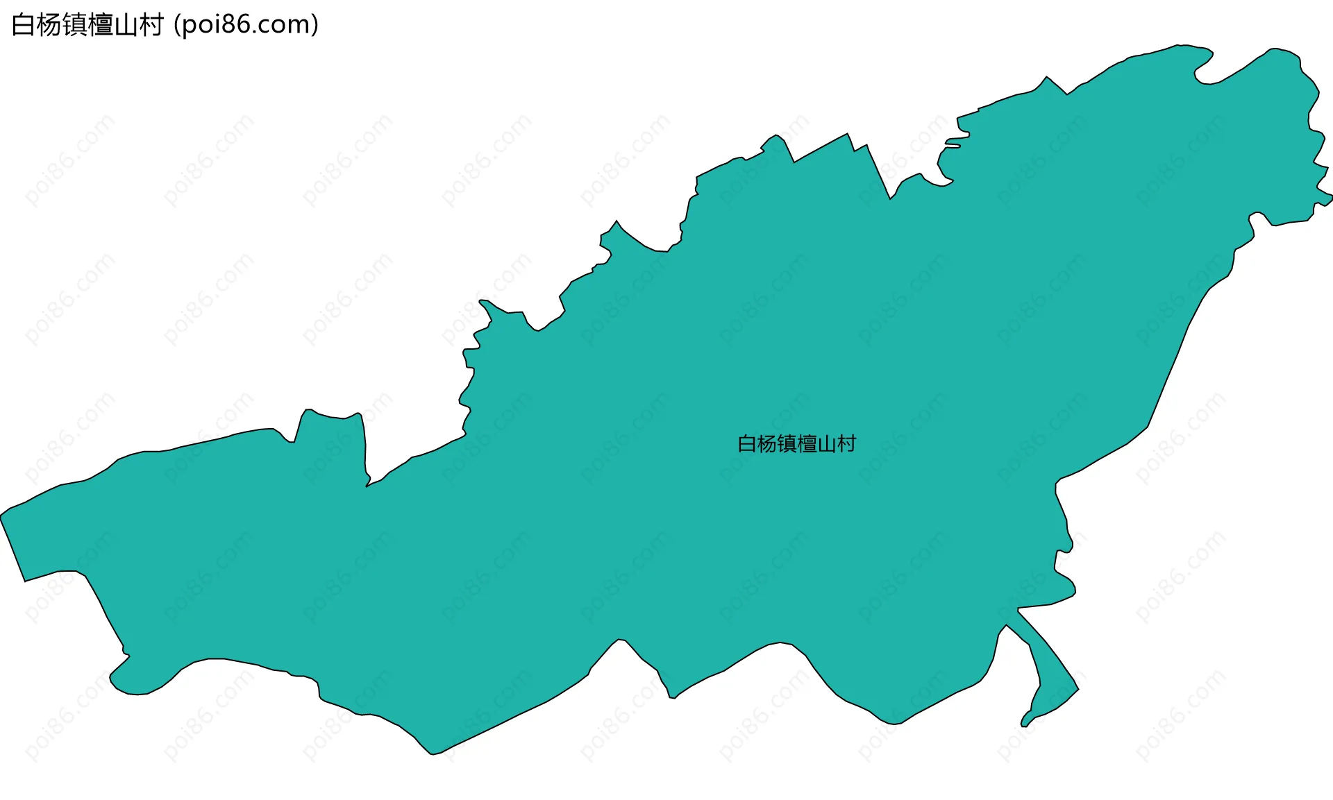 白杨镇檀山村边界地图