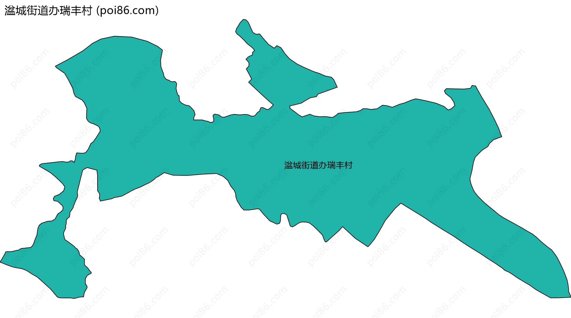 湓城街道办瑞丰村边界地图