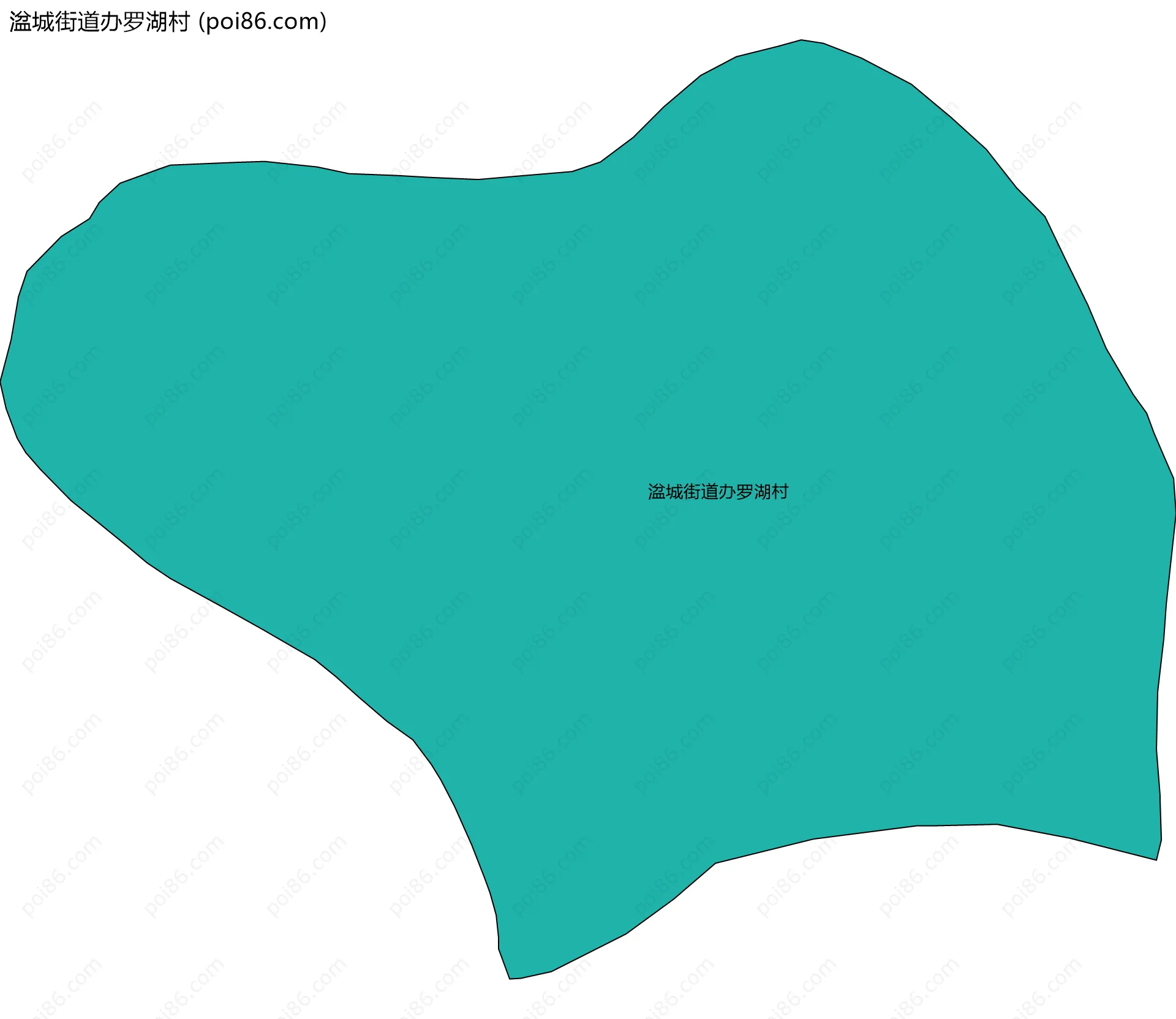 湓城街道办罗湖村边界地图