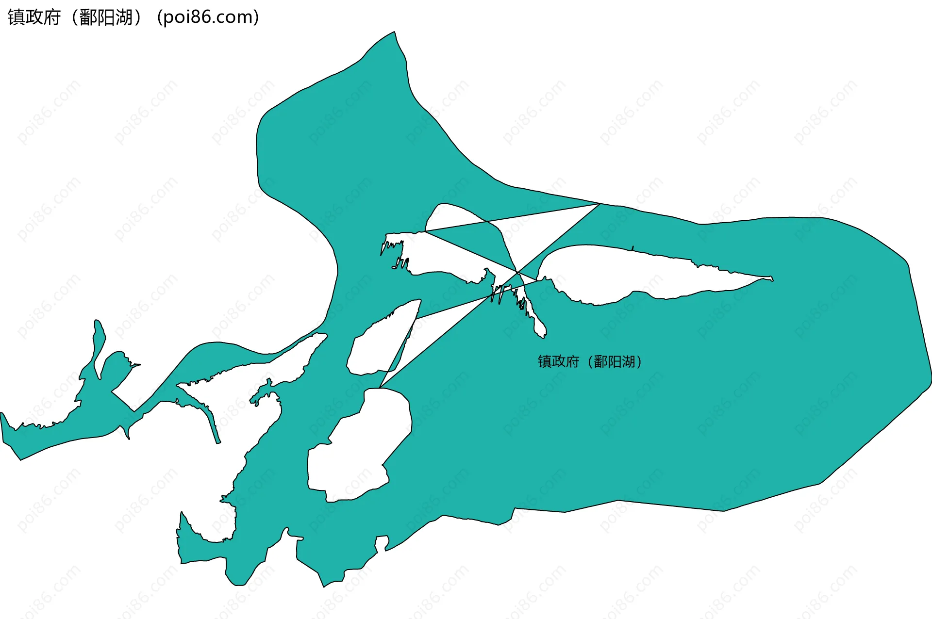 镇政府（鄱阳湖）边界地图