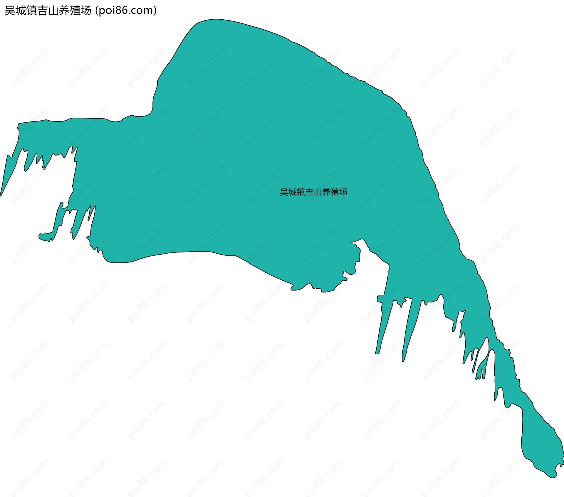 吴城镇吉山养殖场边界地图