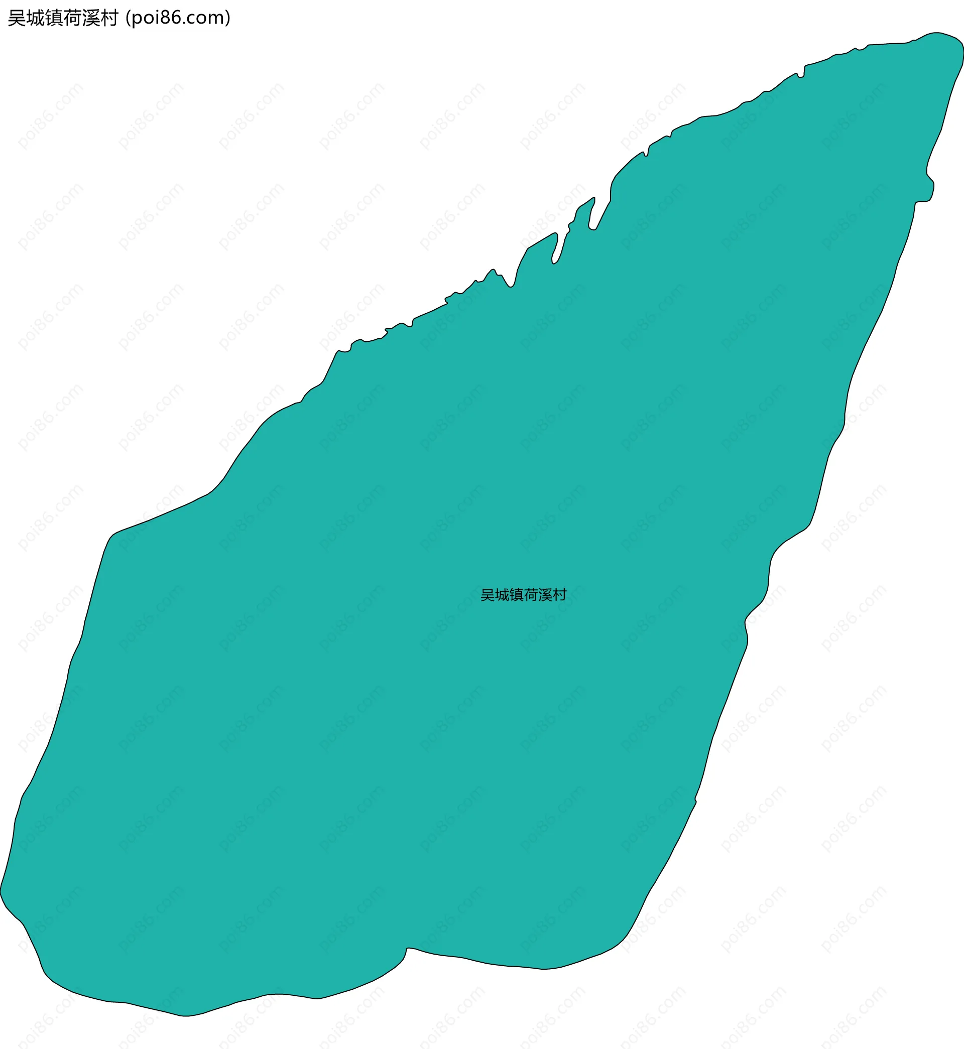 吴城镇荷溪村边界地图