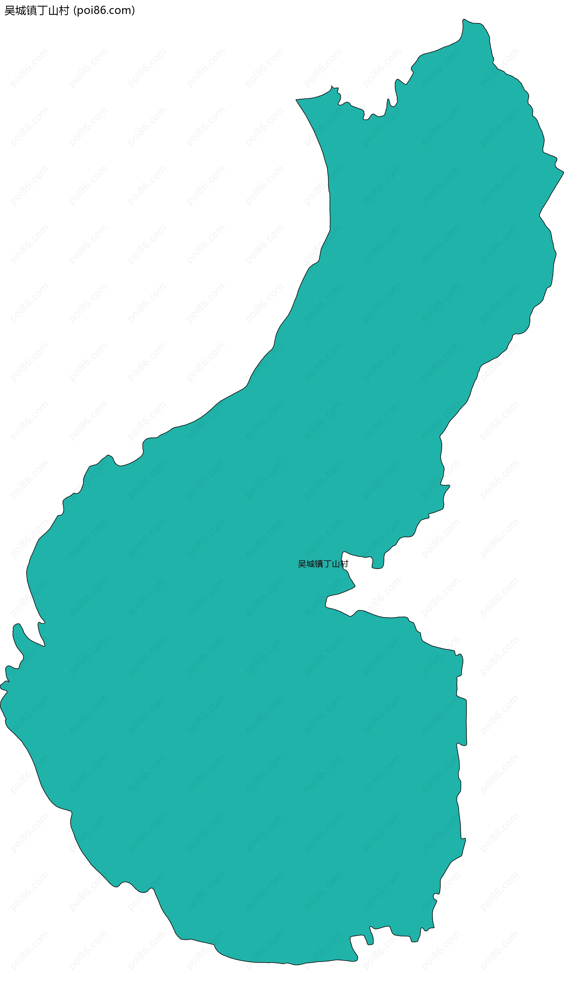 吴城镇丁山村边界地图