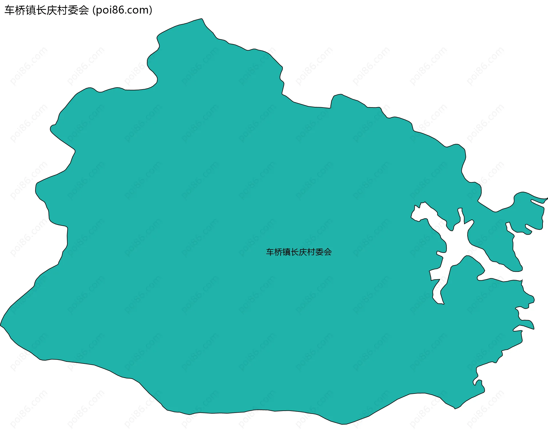 车桥镇长庆村委会边界地图