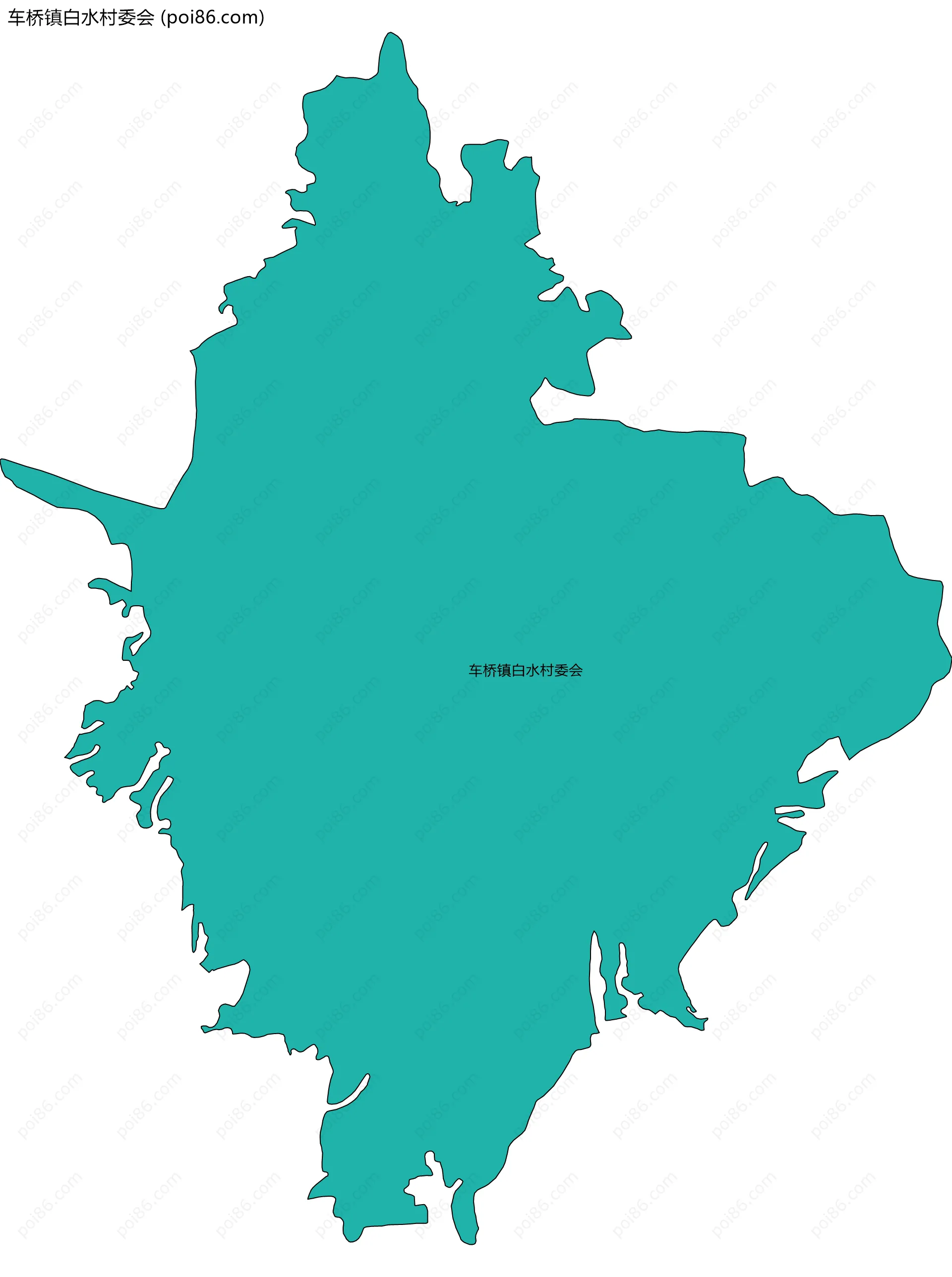 车桥镇白水村委会边界地图