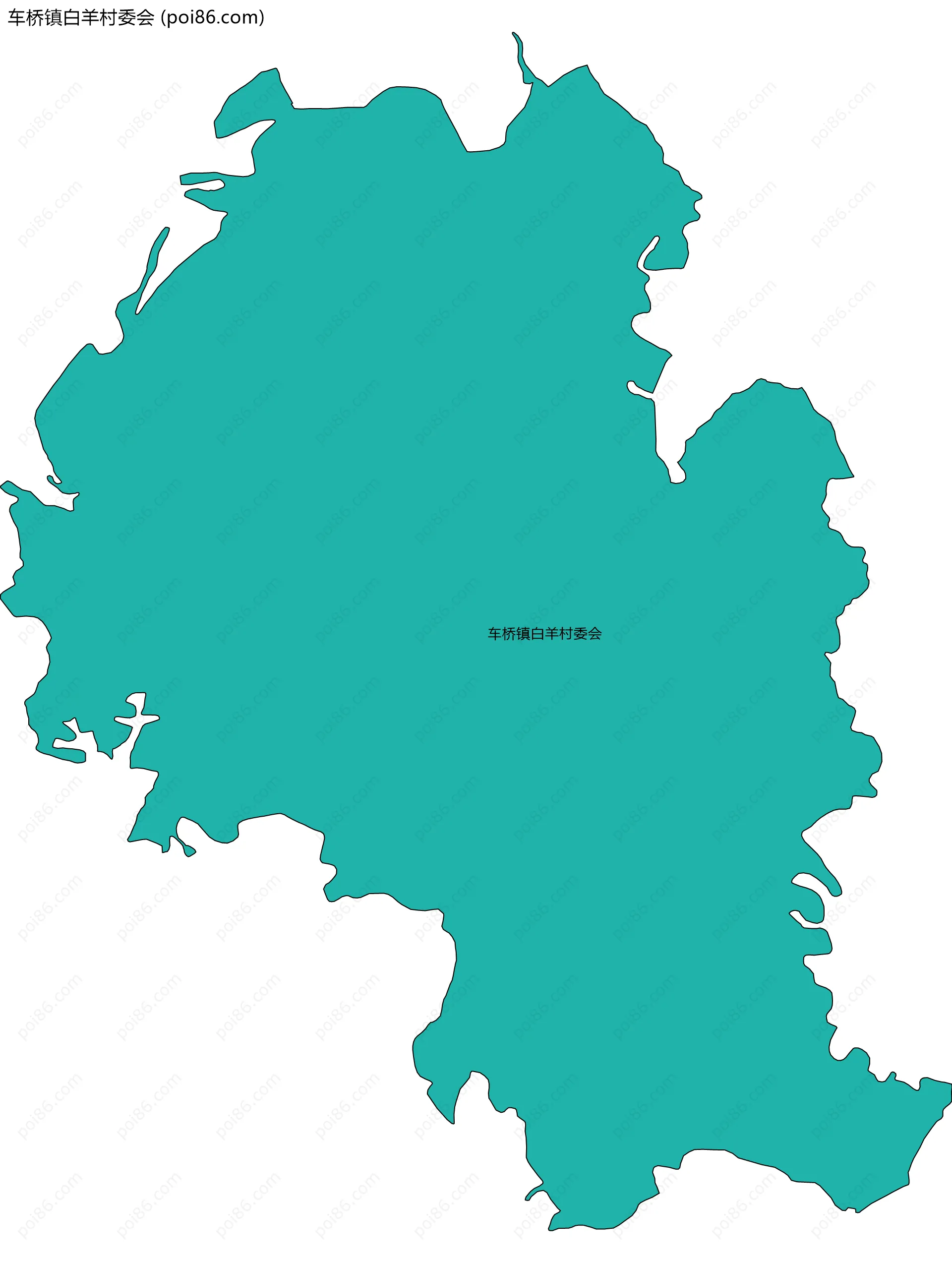 车桥镇白羊村委会边界地图