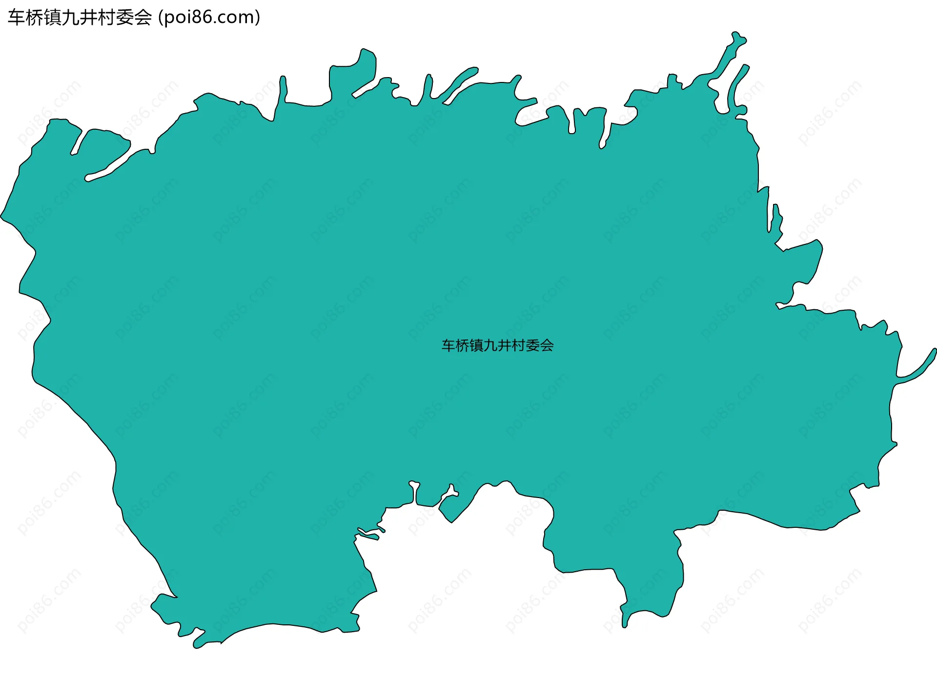 车桥镇九井村委会边界地图