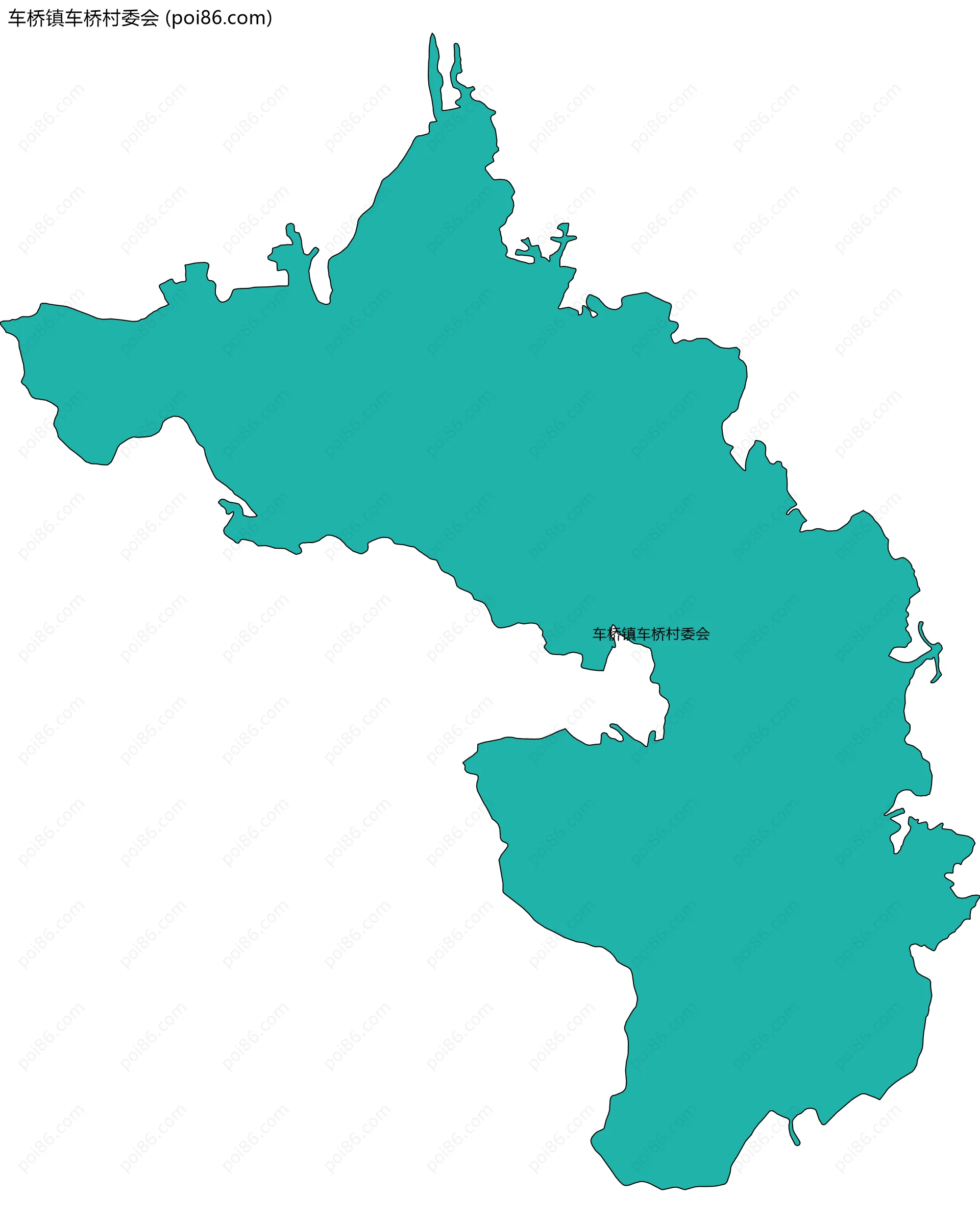 车桥镇车桥村委会边界地图