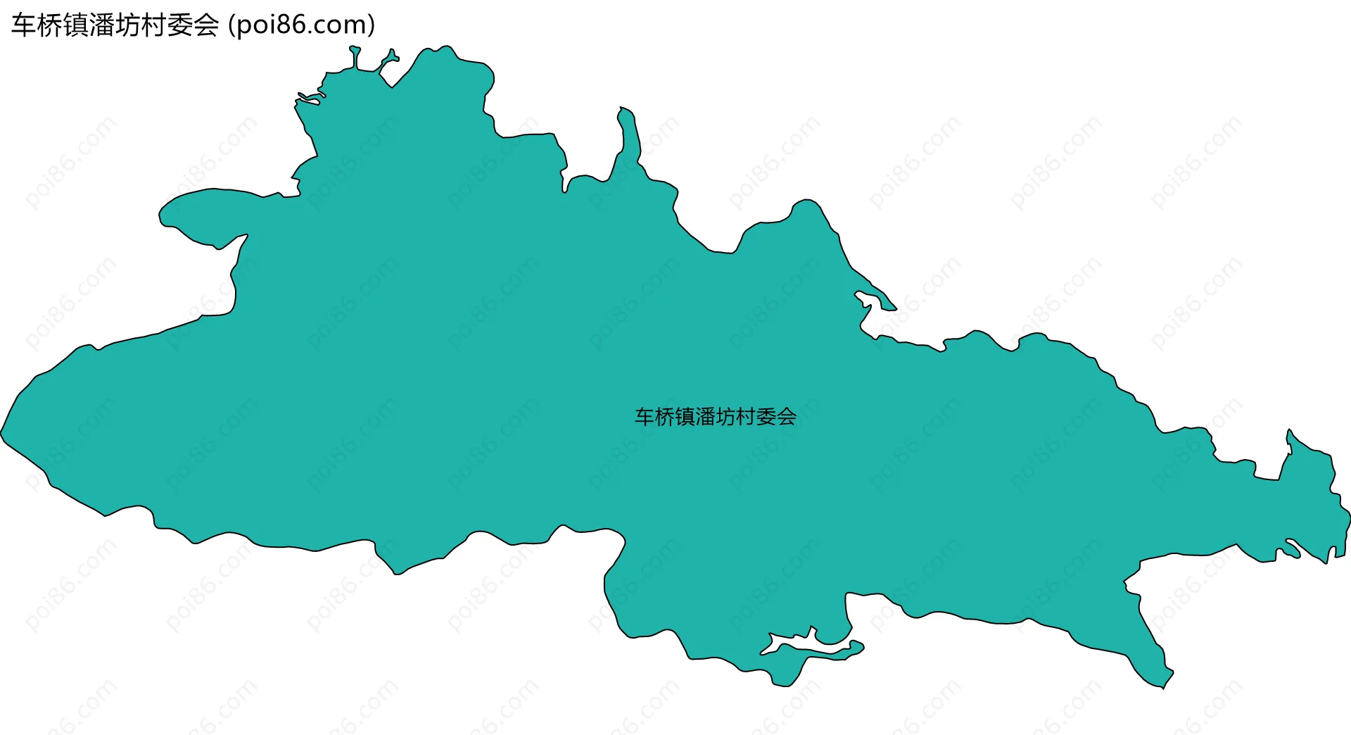 车桥镇潘坊村委会边界地图