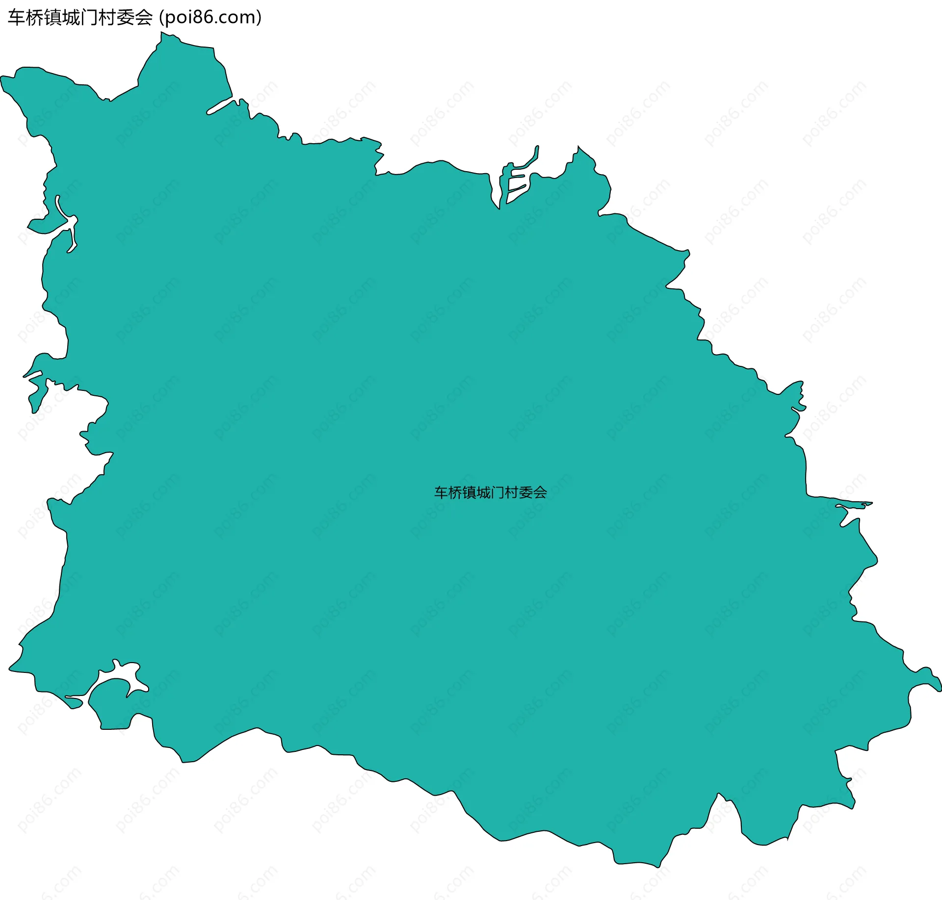 车桥镇城门村委会边界地图