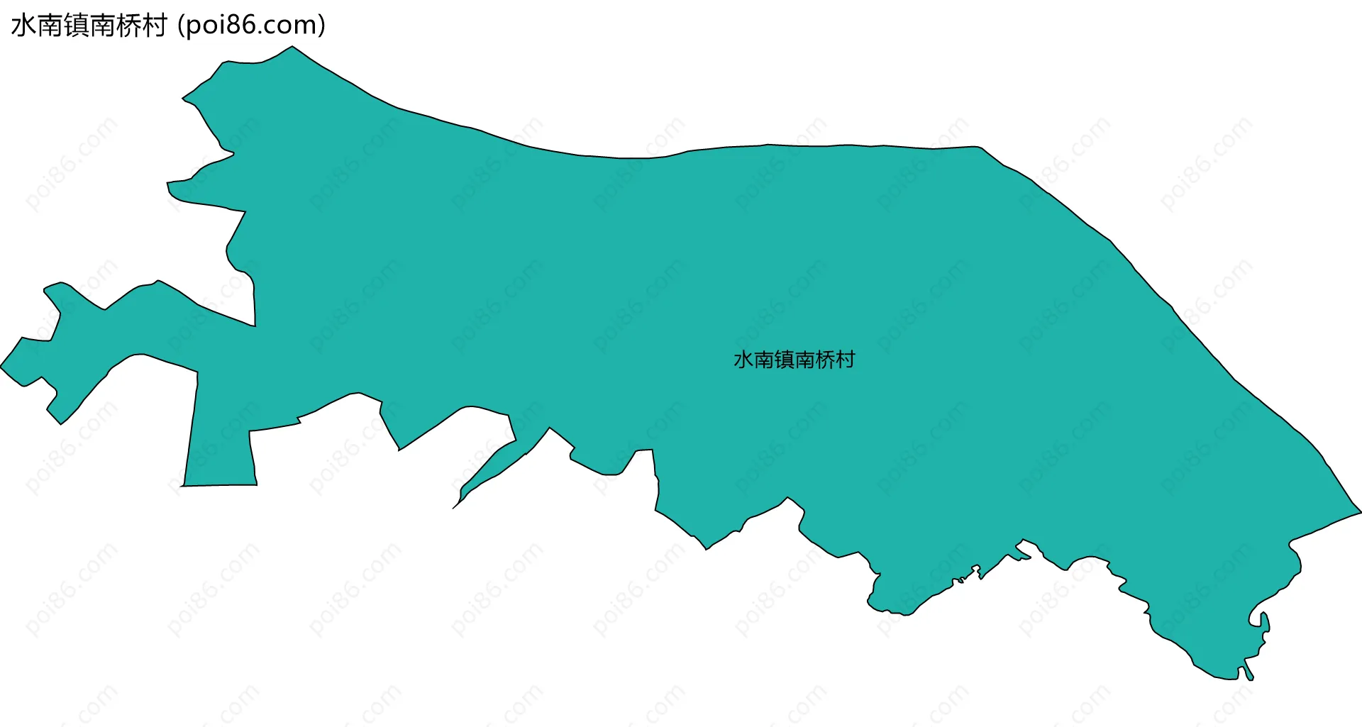 水南镇南桥村边界地图