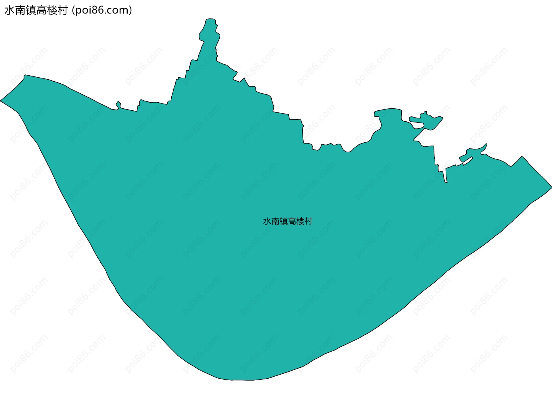 水南镇高楼村边界地图