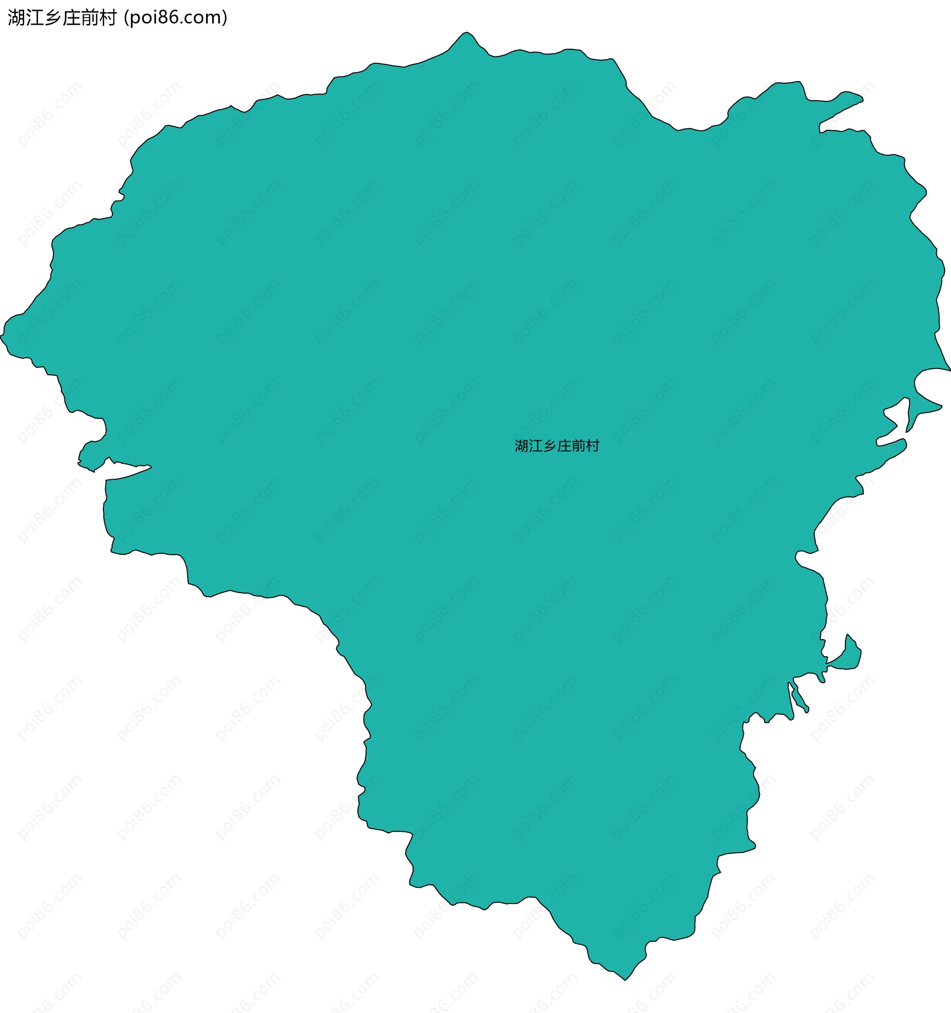 湖江乡庄前村边界地图