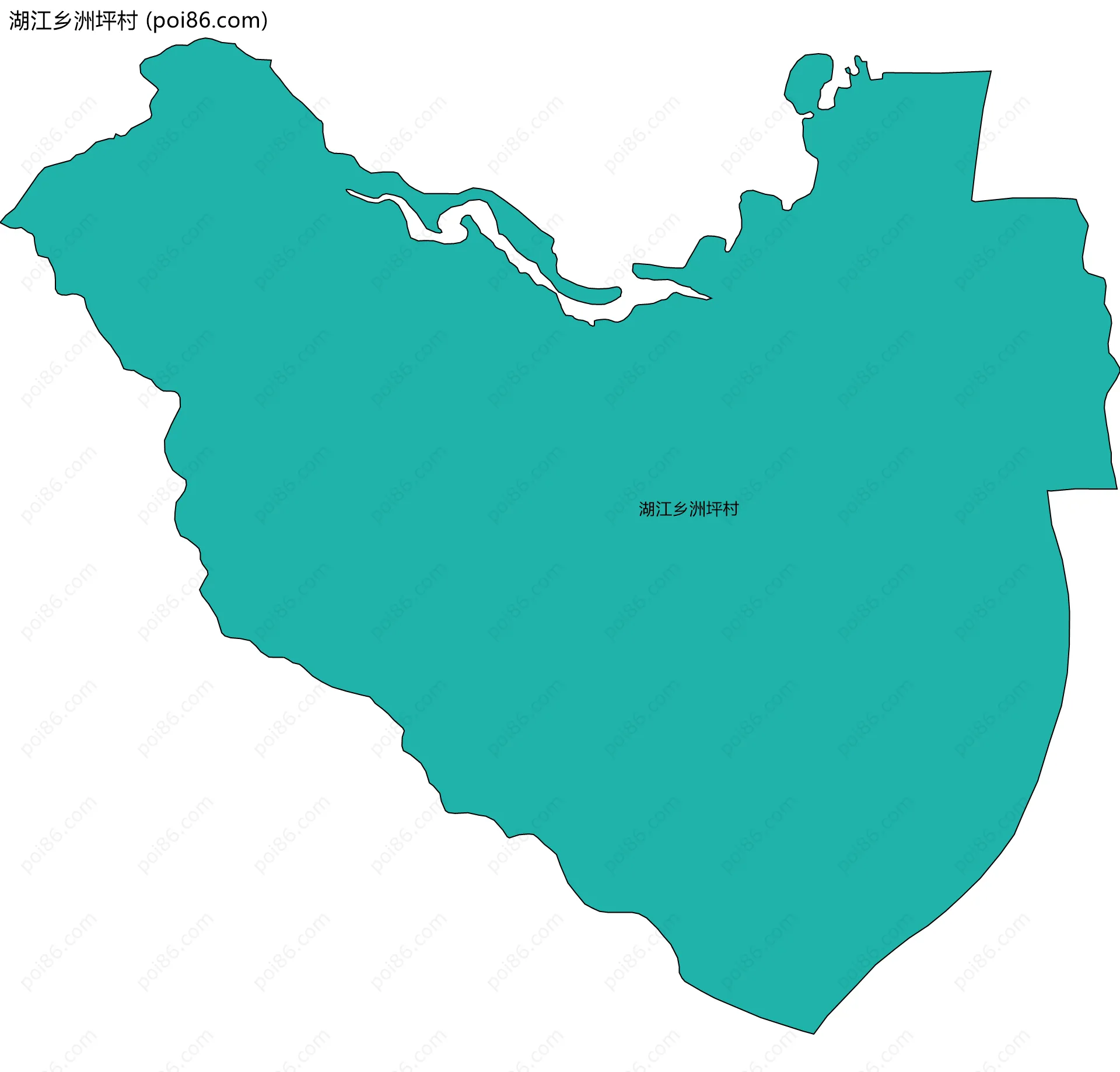 湖江乡洲坪村边界地图