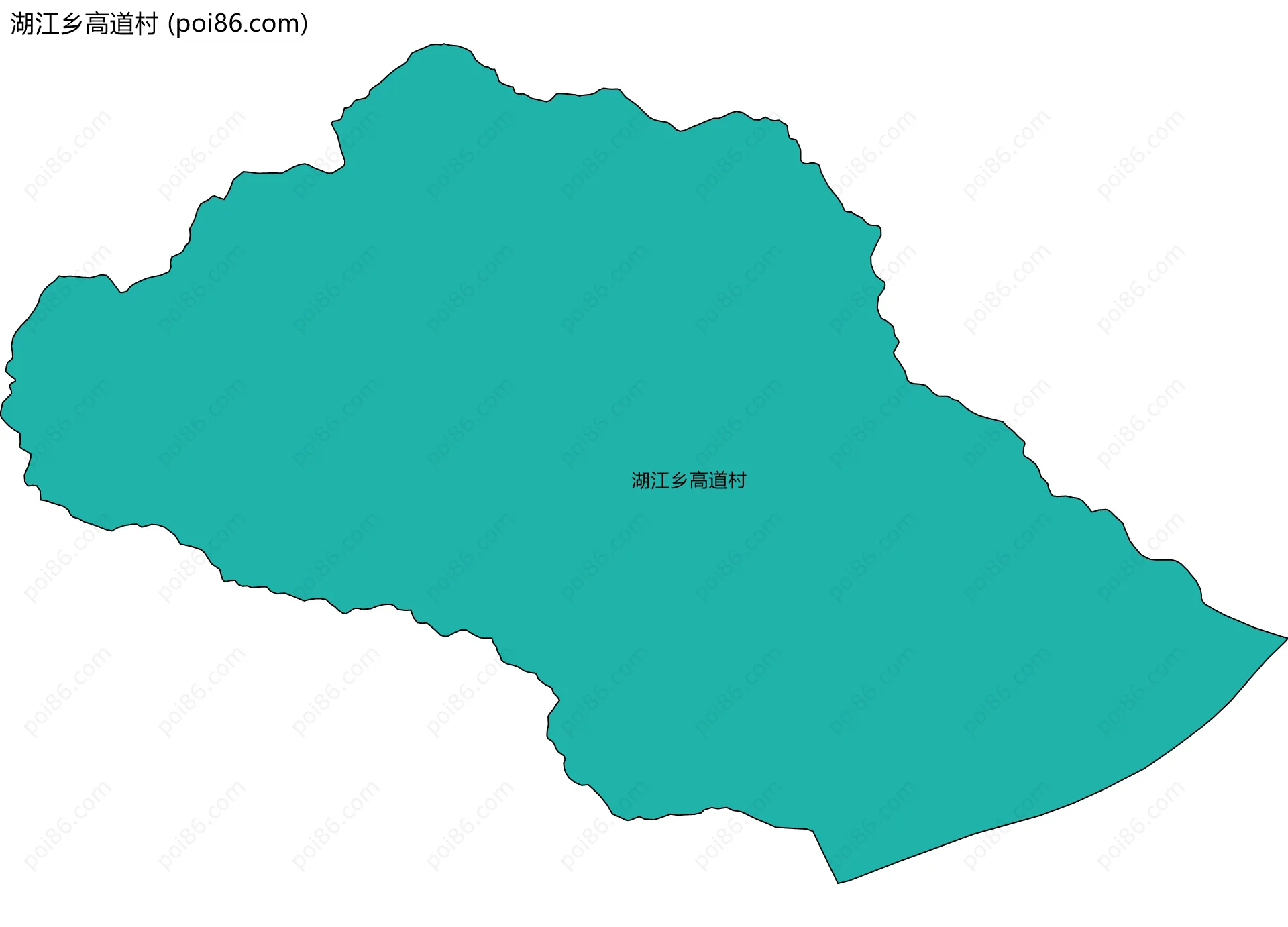 湖江乡高道村边界地图