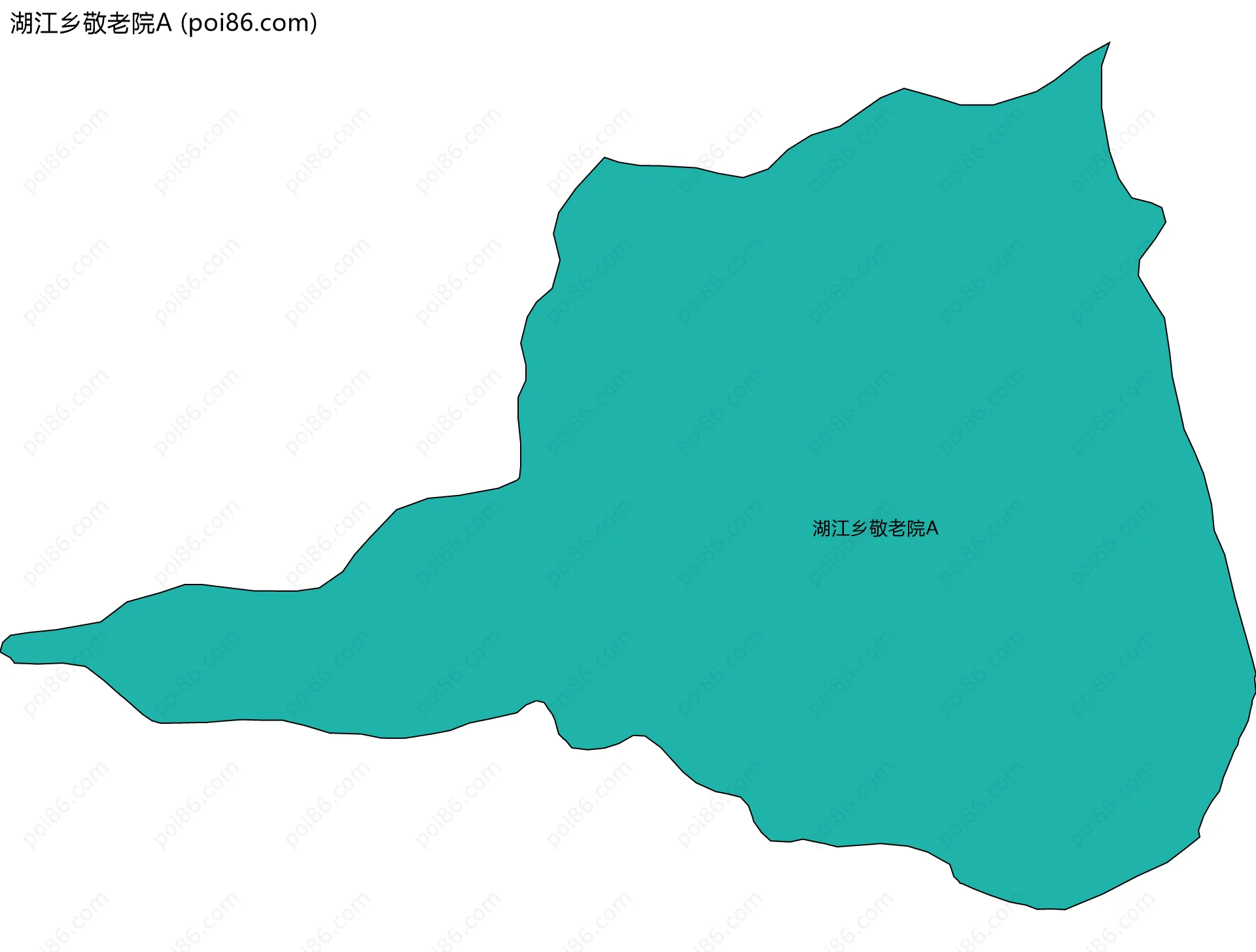 湖江乡敬老院A边界地图