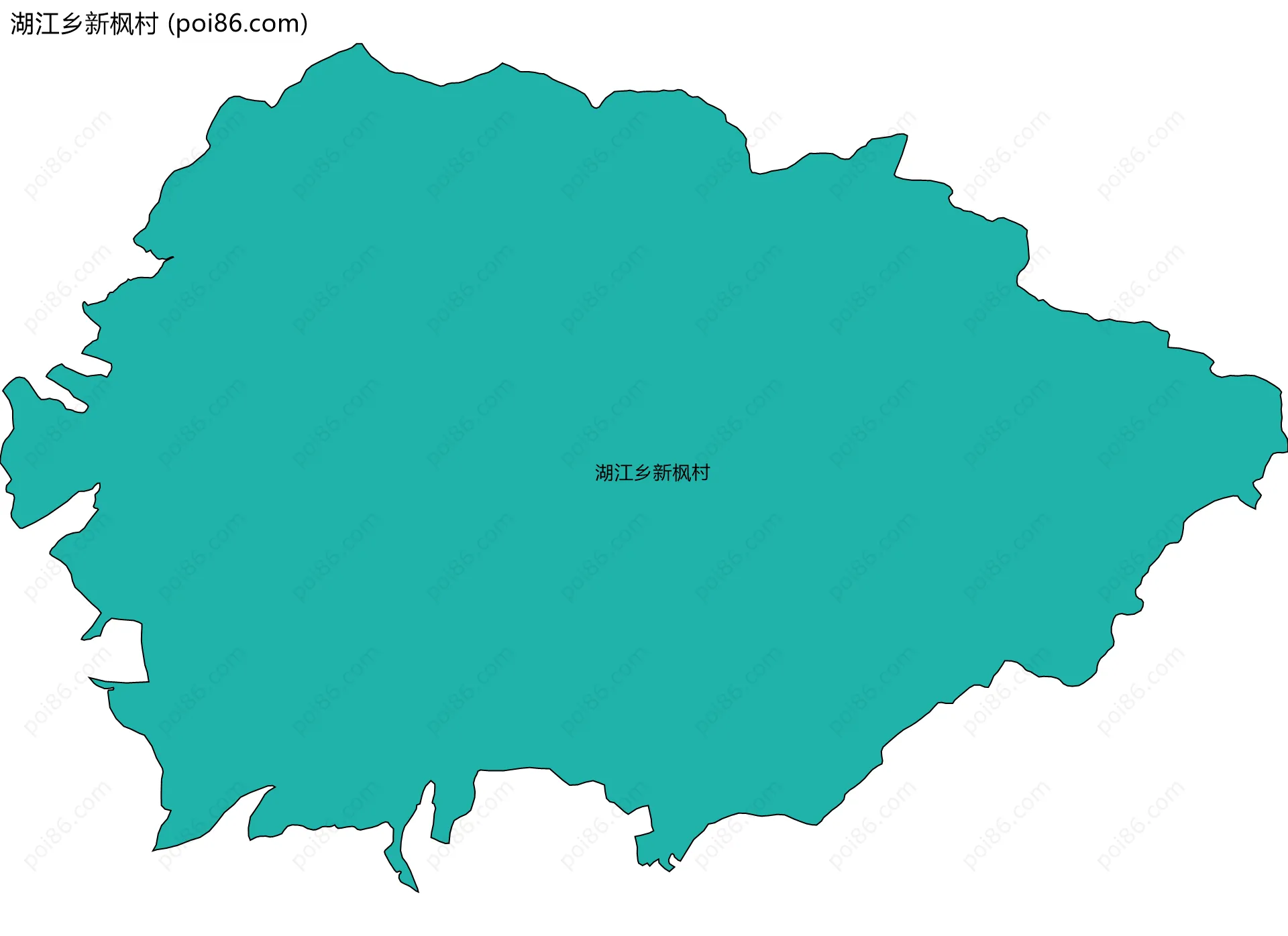 湖江乡新枫村边界地图
