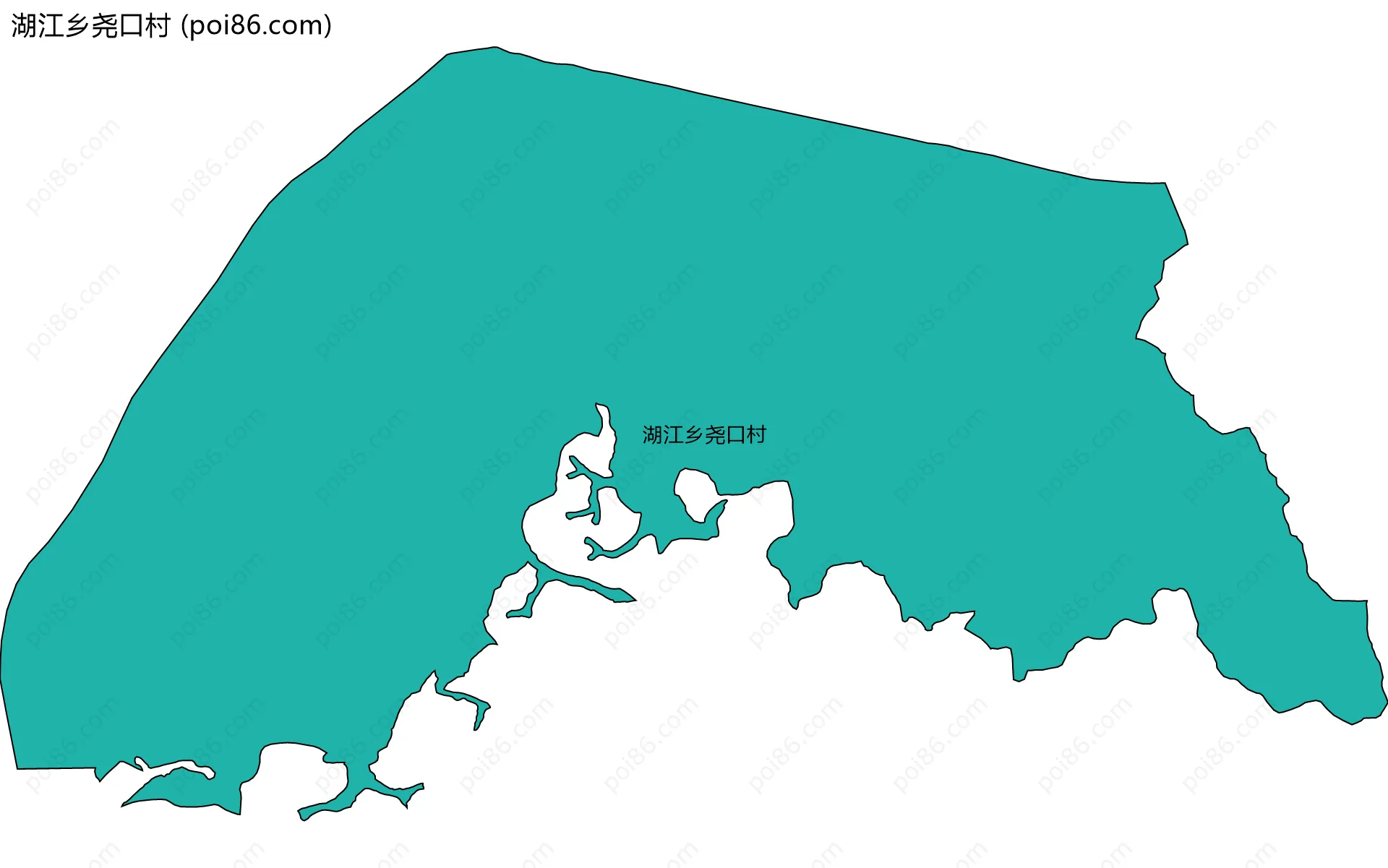 湖江乡尧口村边界地图