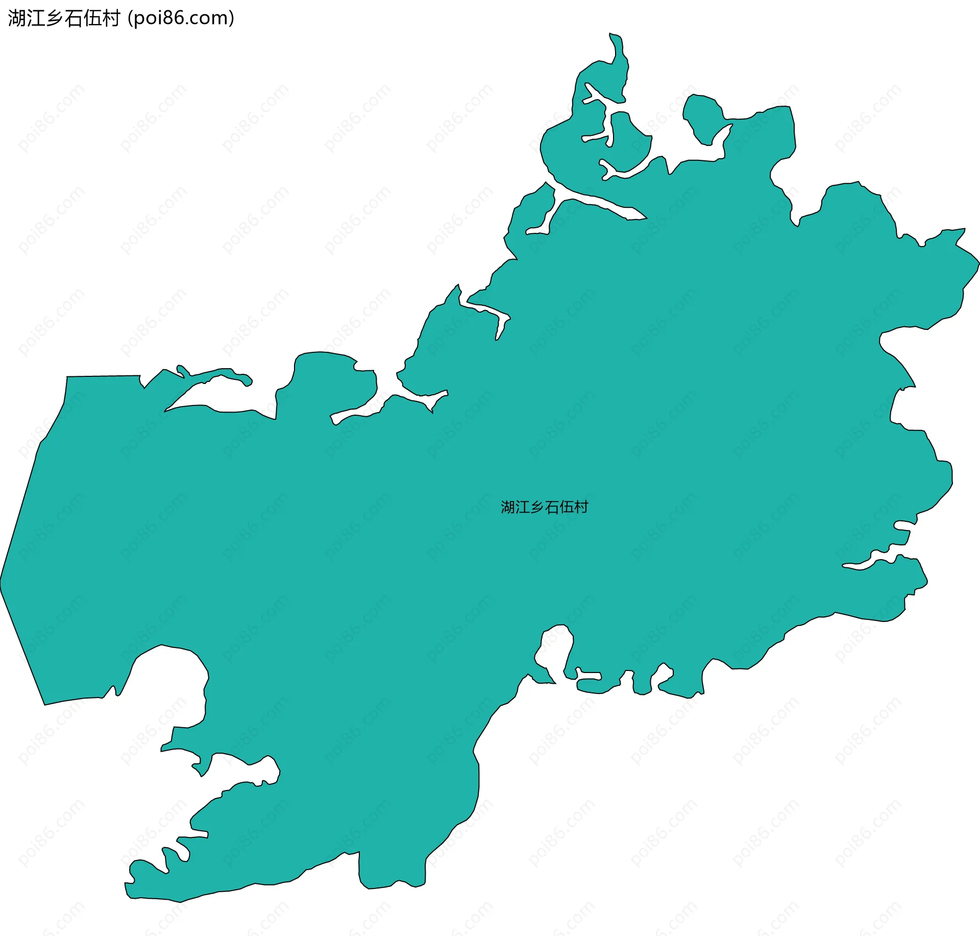 湖江乡石伍村边界地图