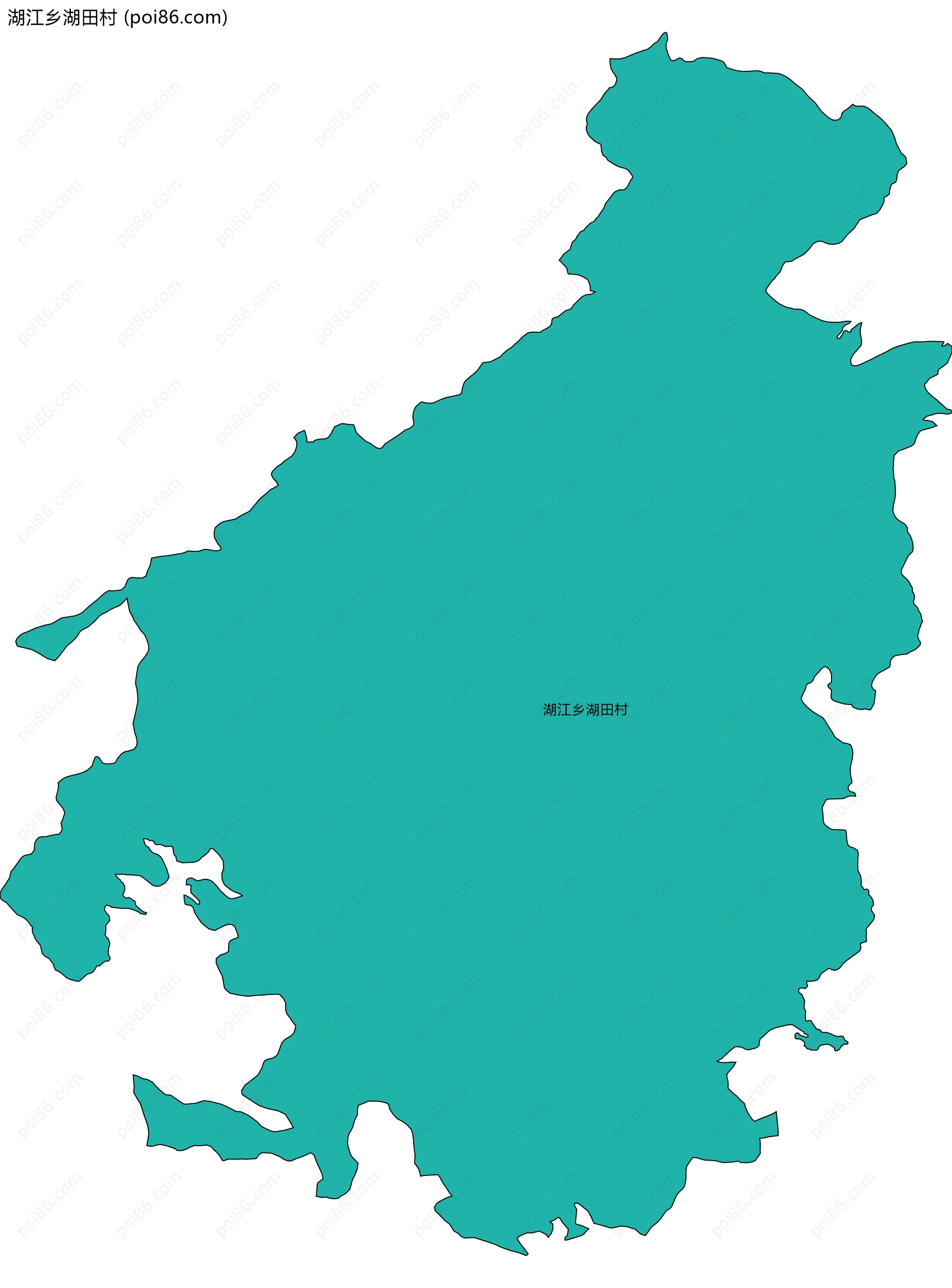 湖江乡湖田村边界地图