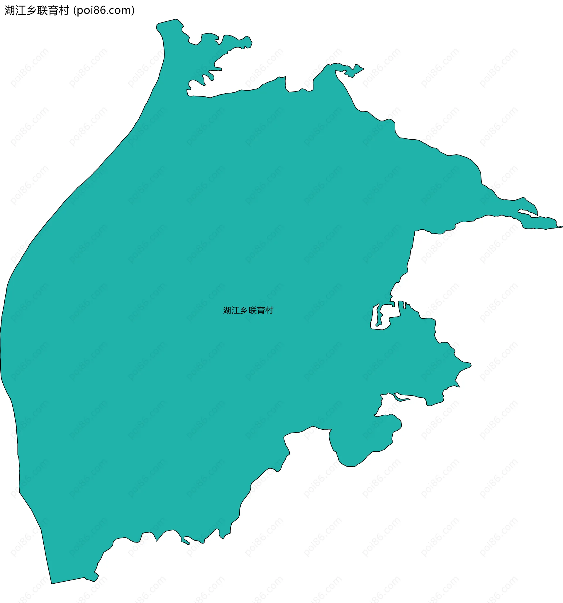 湖江乡联育村边界地图