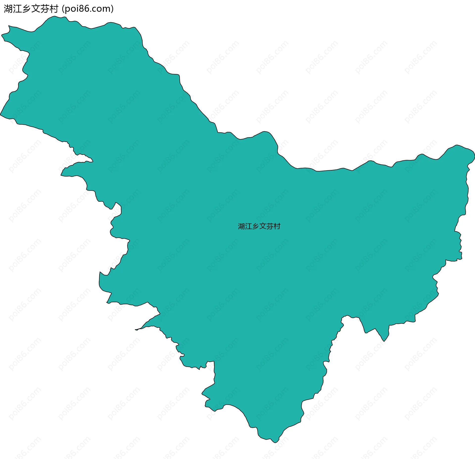 湖江乡文芬村边界地图