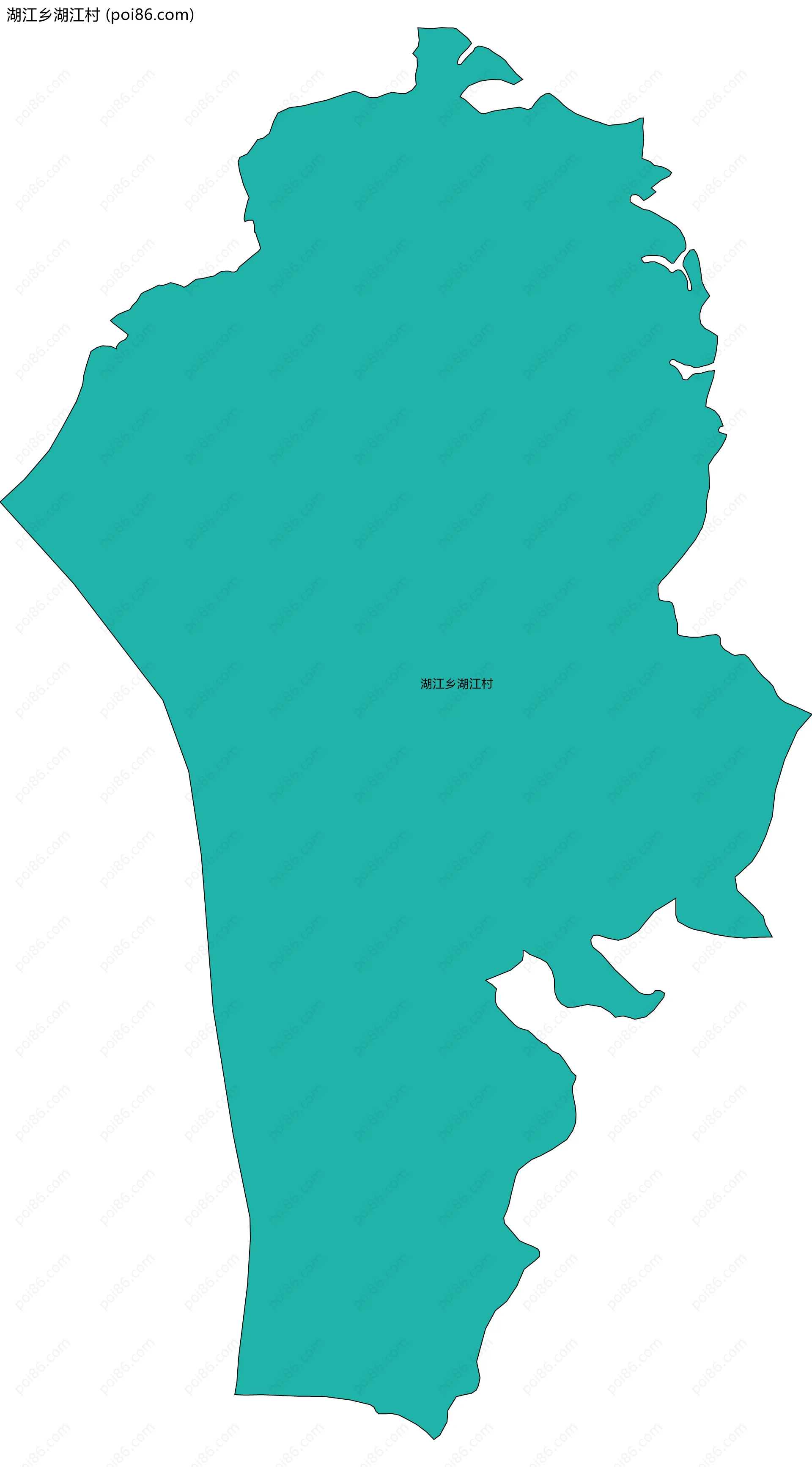 湖江乡湖江村边界地图