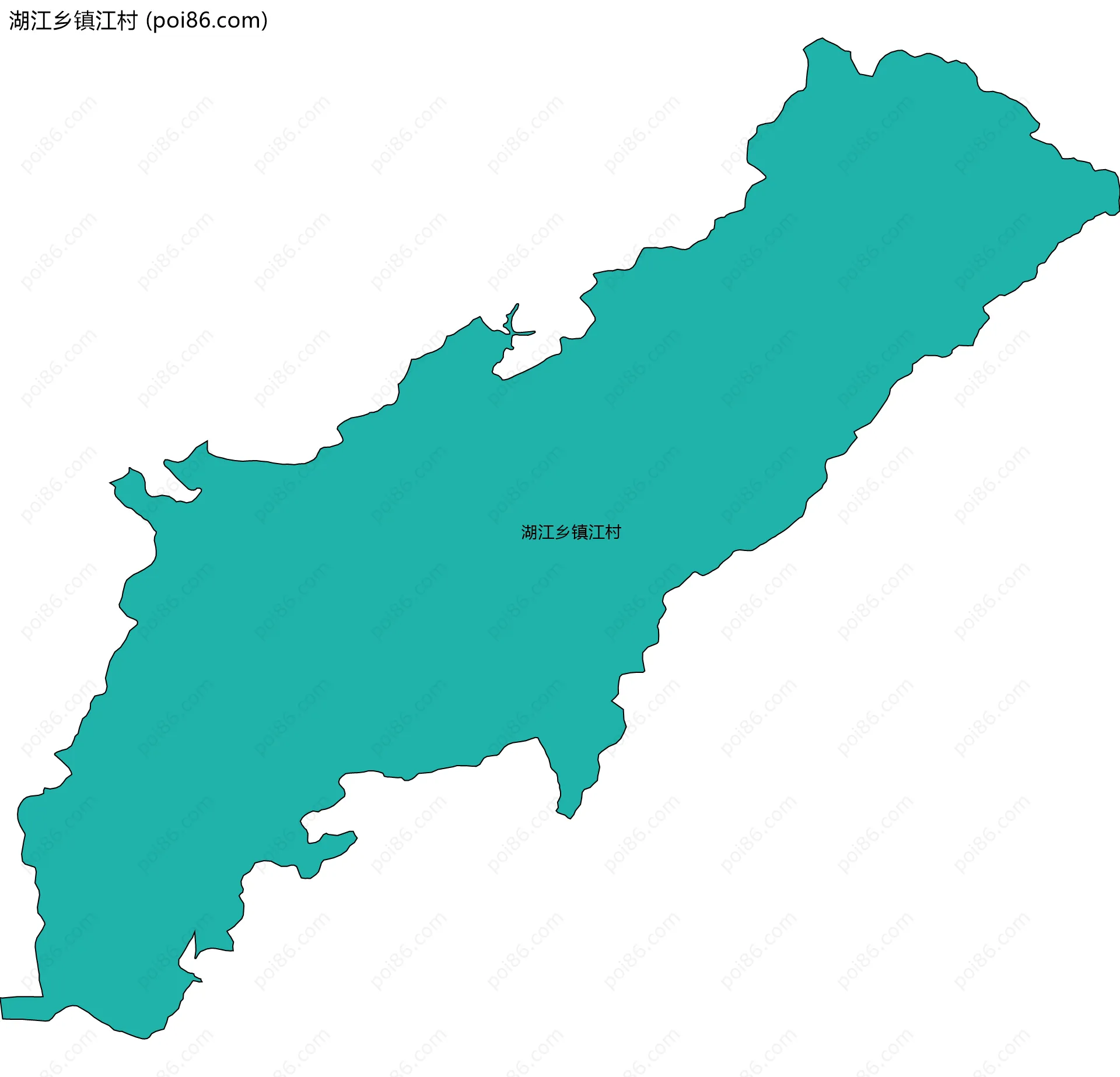 湖江乡镇江村边界地图