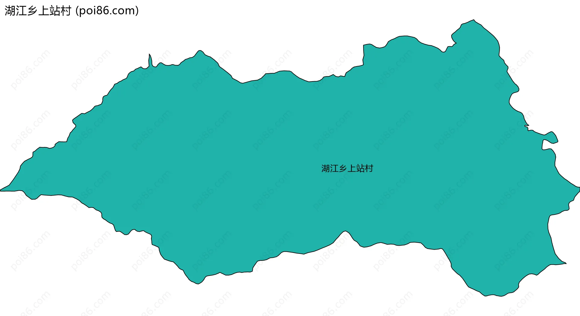 湖江乡上站村边界地图