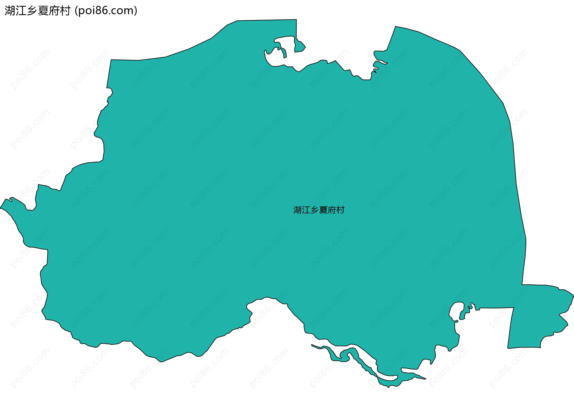 湖江乡夏府村边界地图