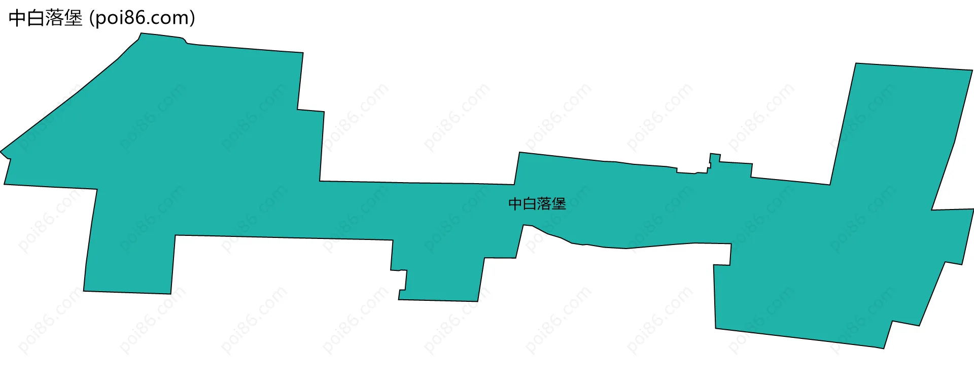 中白落堡边界地图