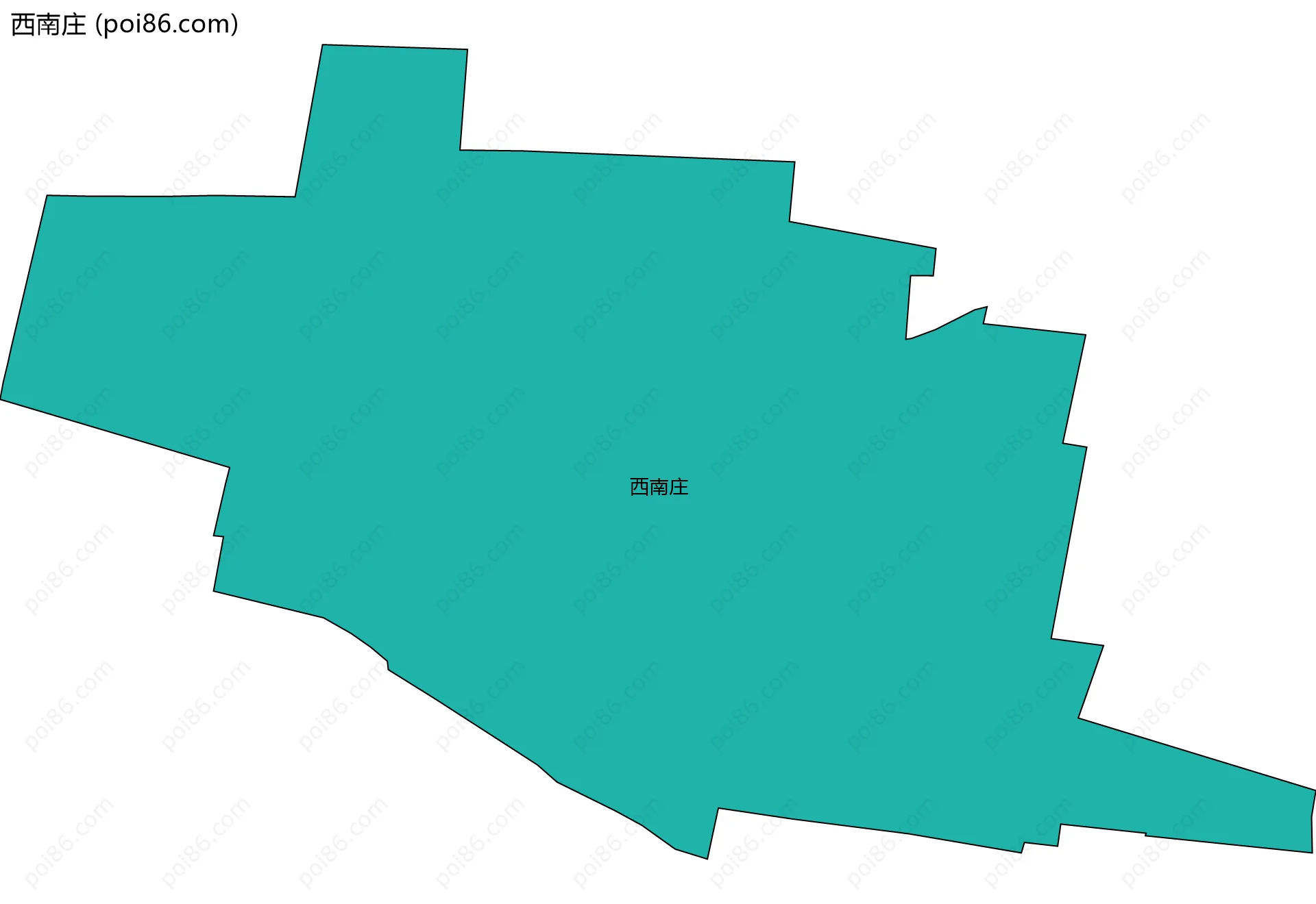 西南庄边界地图