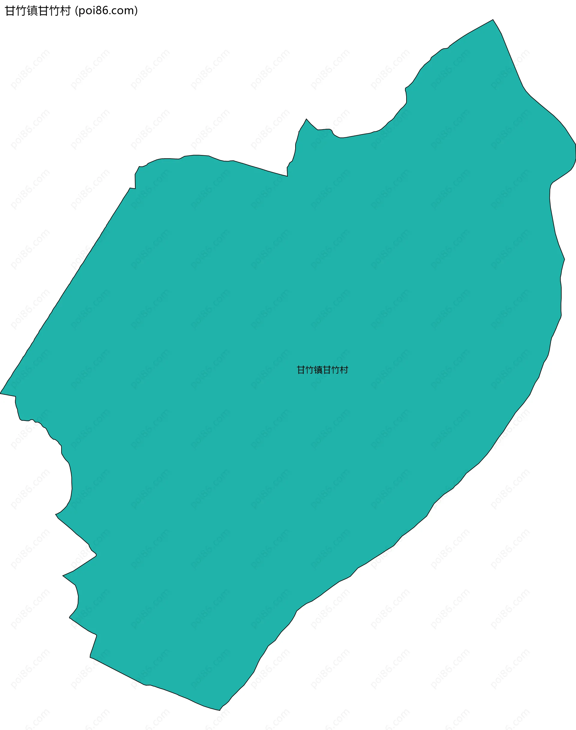 甘竹镇甘竹村边界地图