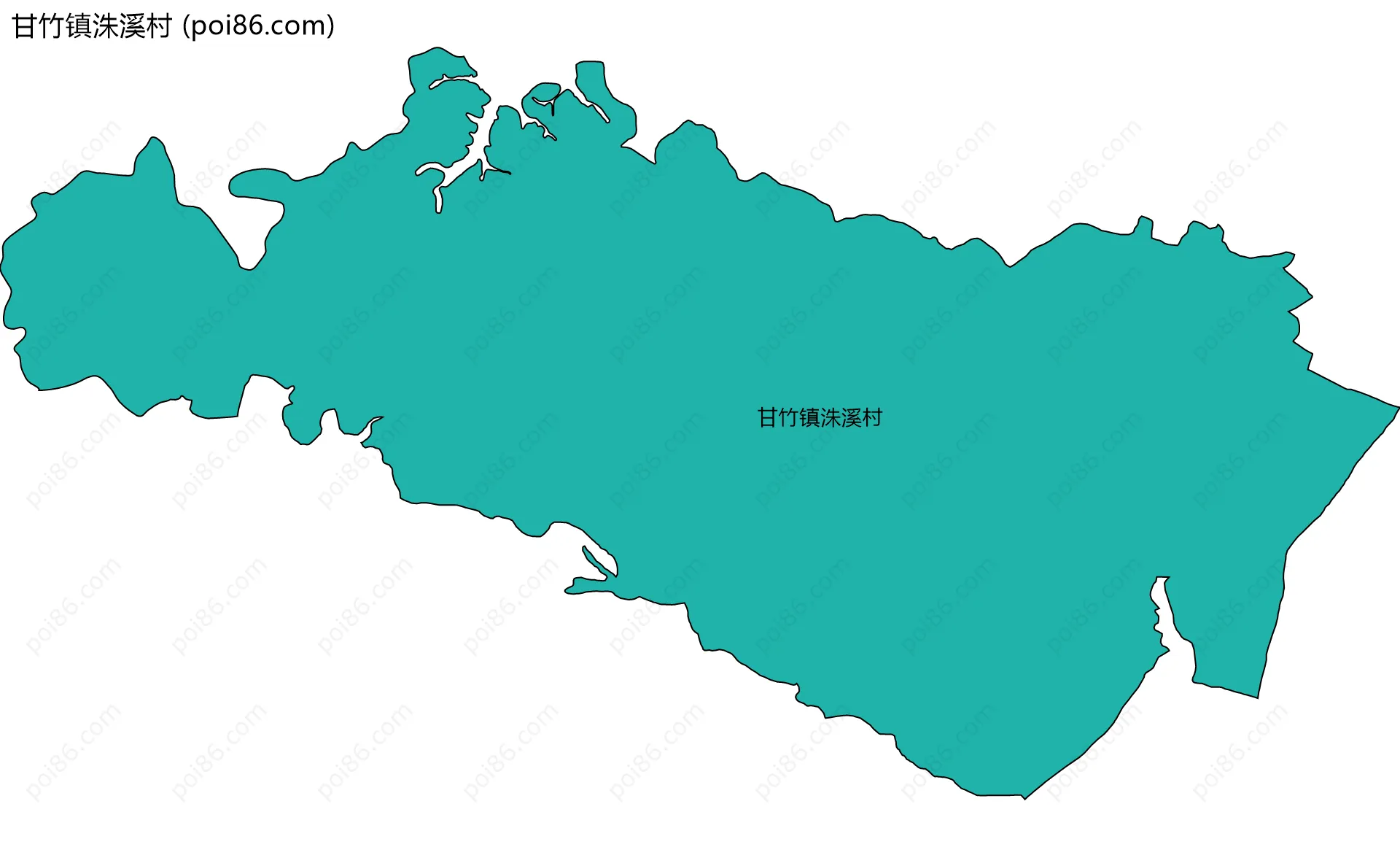甘竹镇洙溪村边界地图