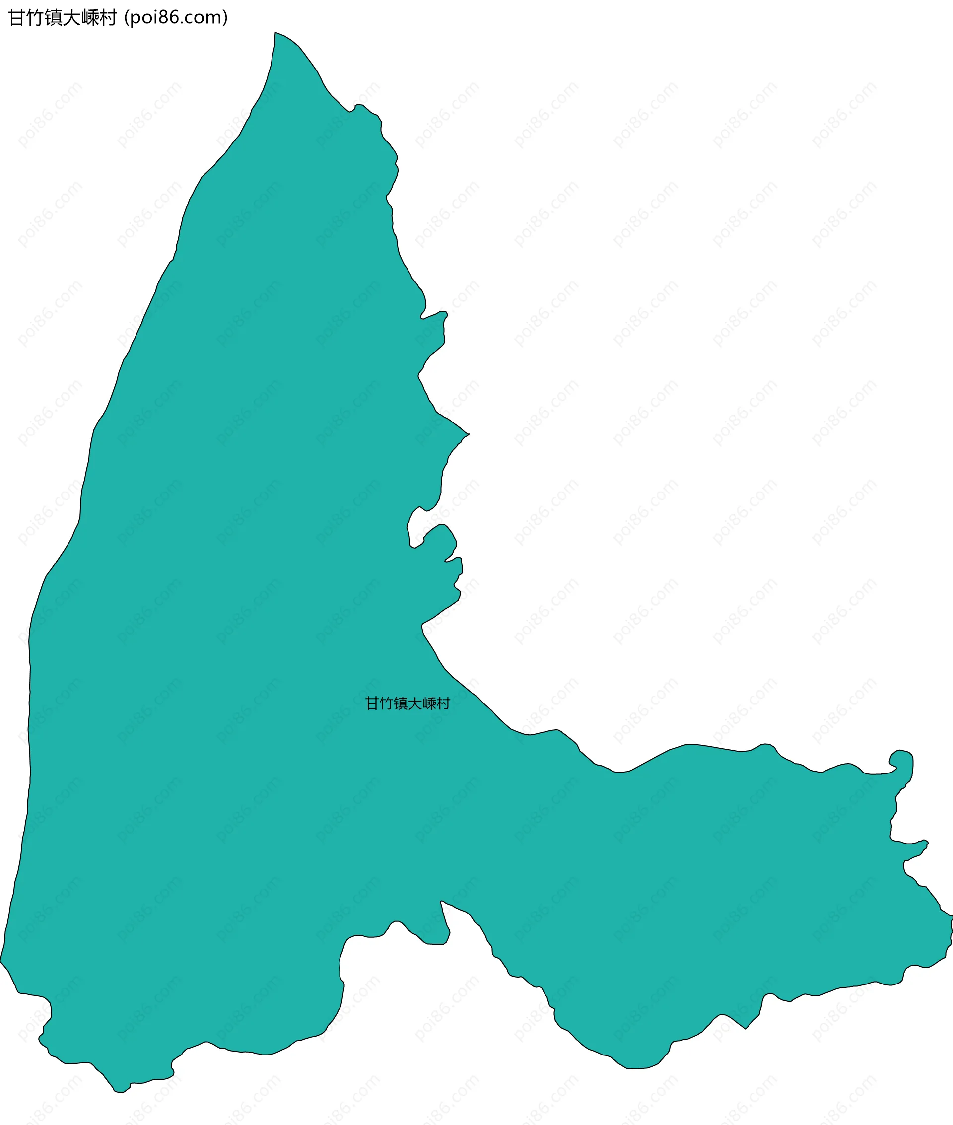 甘竹镇大嵊村边界地图