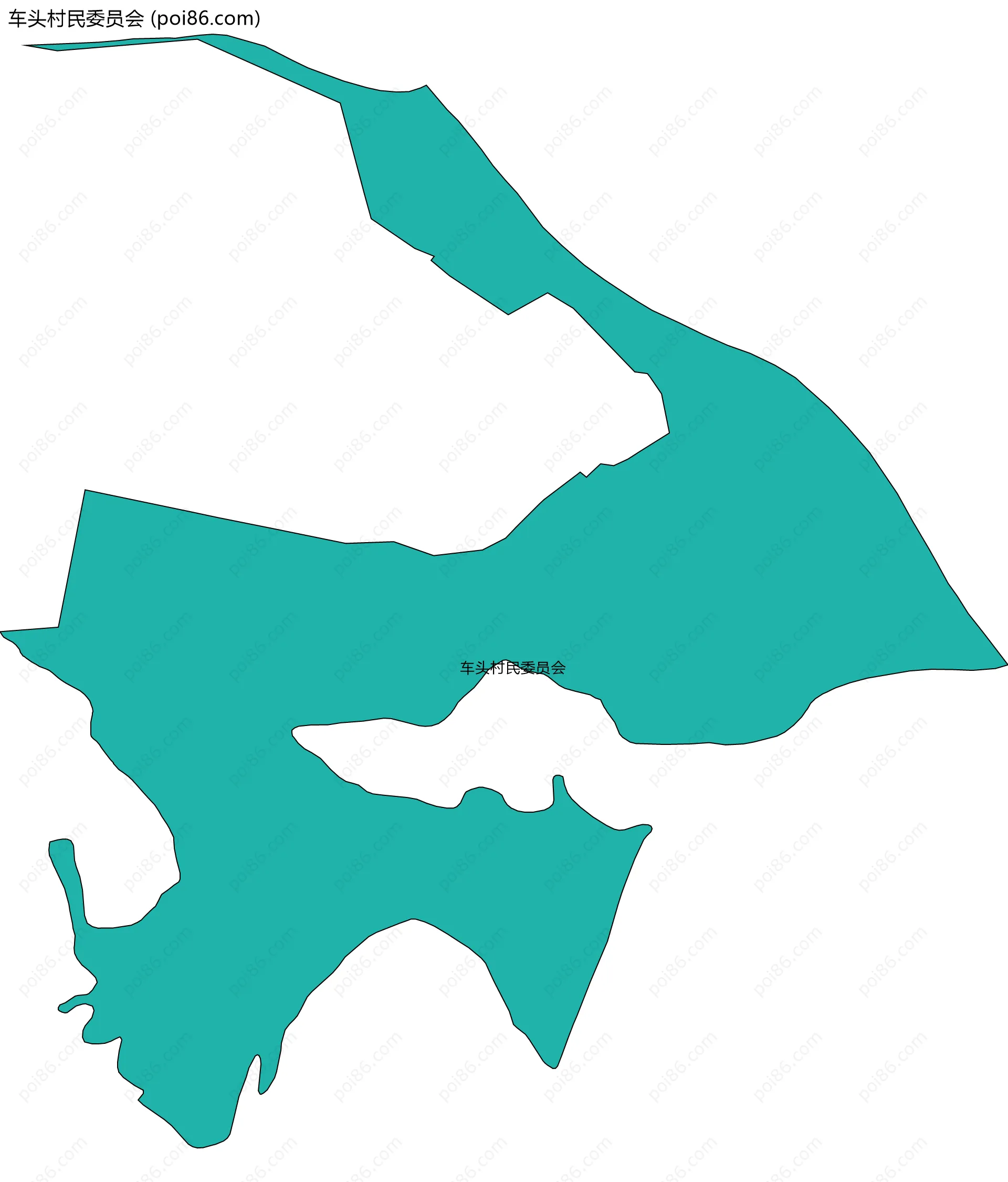 车头村民委员会边界地图